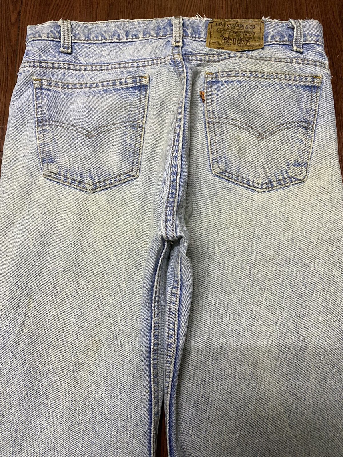 Levi's Vintage Clothing Vintage Levis 80s Faded Wash Distressed Style Loose Jeans Size US 32 / EU 48 - 4 Thumbnail