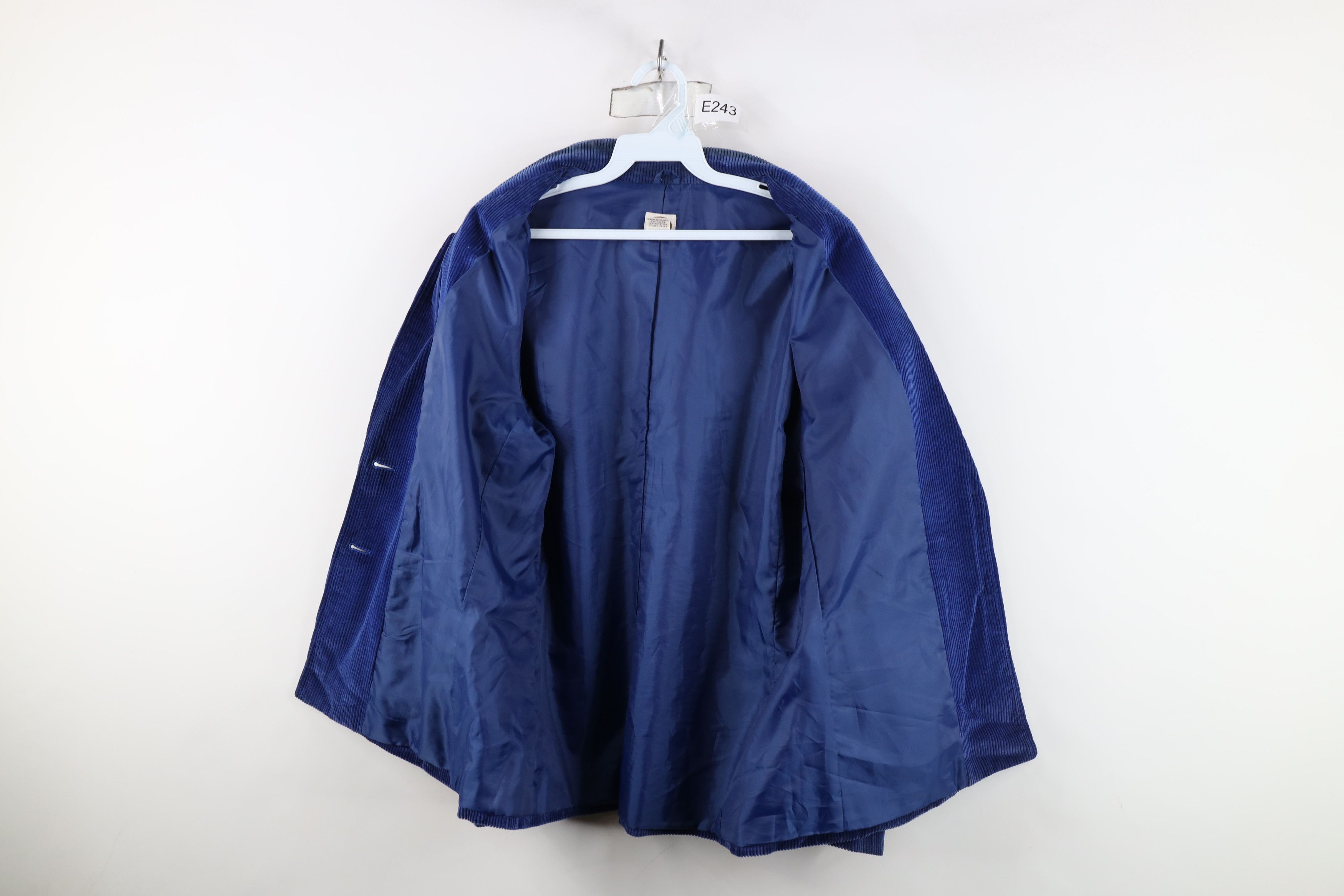 Vintage Vintage 70s Streetwear Corduroy Suit Blazer Jacket Blue Size XXL / US 16-18 / IT 52-54 - 11 Thumbnail