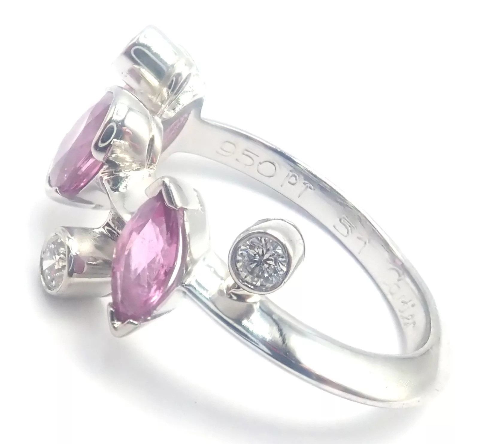 Cartier Cartier Meli Melo Platinum Diamond Pink Sapphire Band Ring Size ONE SIZE - 7 Thumbnail