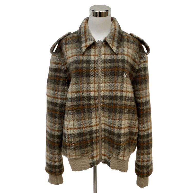 Celine Celine Plaid Wool Zip Jacket Size L Size US L / EU 52-54 / 3 - 1 Thumbnail