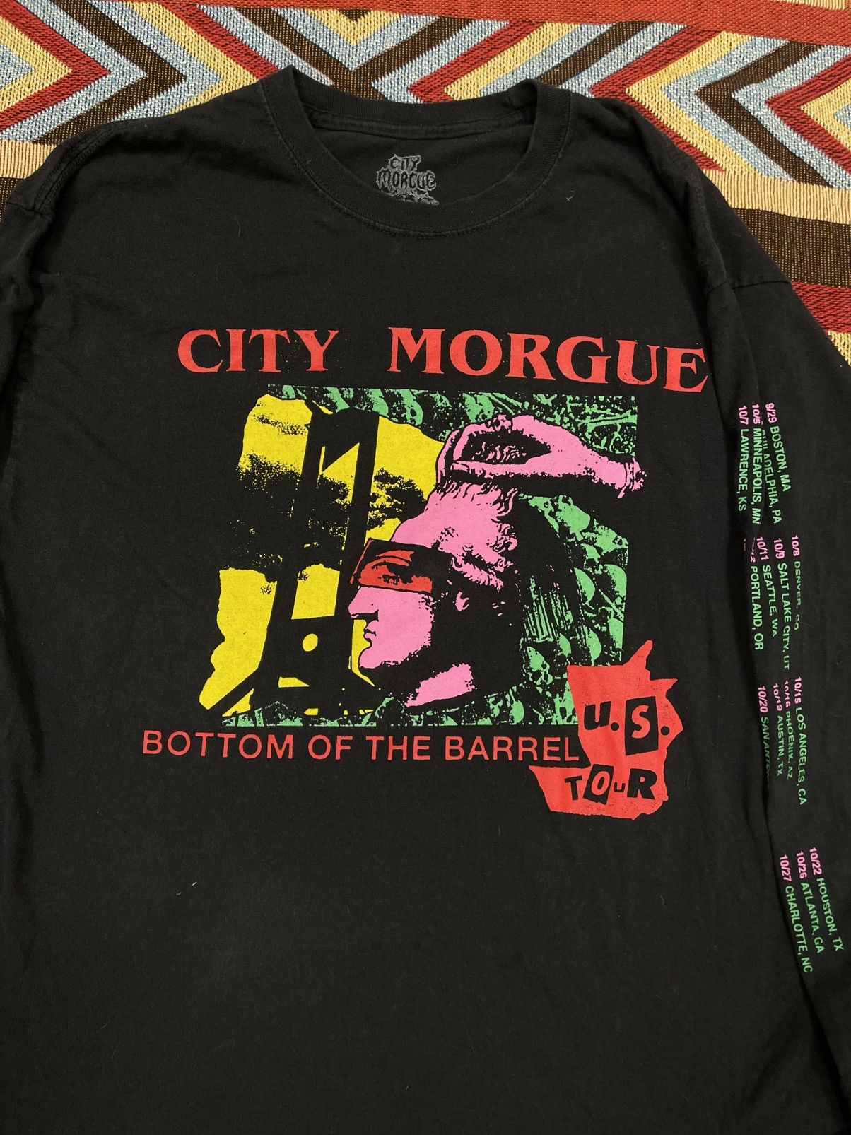 Band Tees × City Morgue City Morgue Bottom Of The Barrel Tour Long Sleeve Size US XL / EU 56 / 4 - 2 Thumbnail