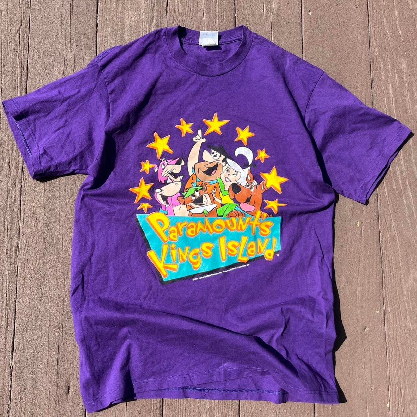 Disney Vintage 90s Purple Paramount Kings Island Shirt Size US L / EU 52-54 / 3 - 1 Thumbnail