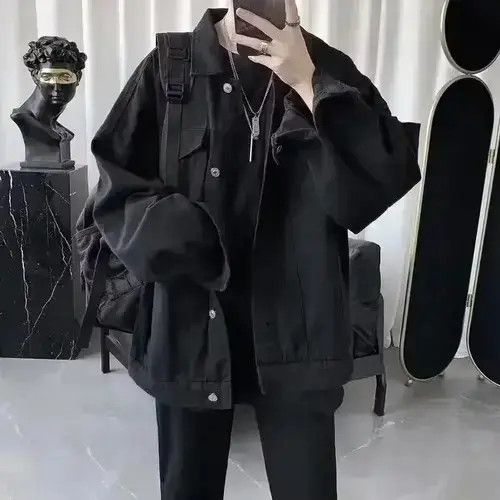 Other Black Oversized Harajuku Denim Jeans Jacket Size US M / EU 48-50 / 2 - 4 Thumbnail