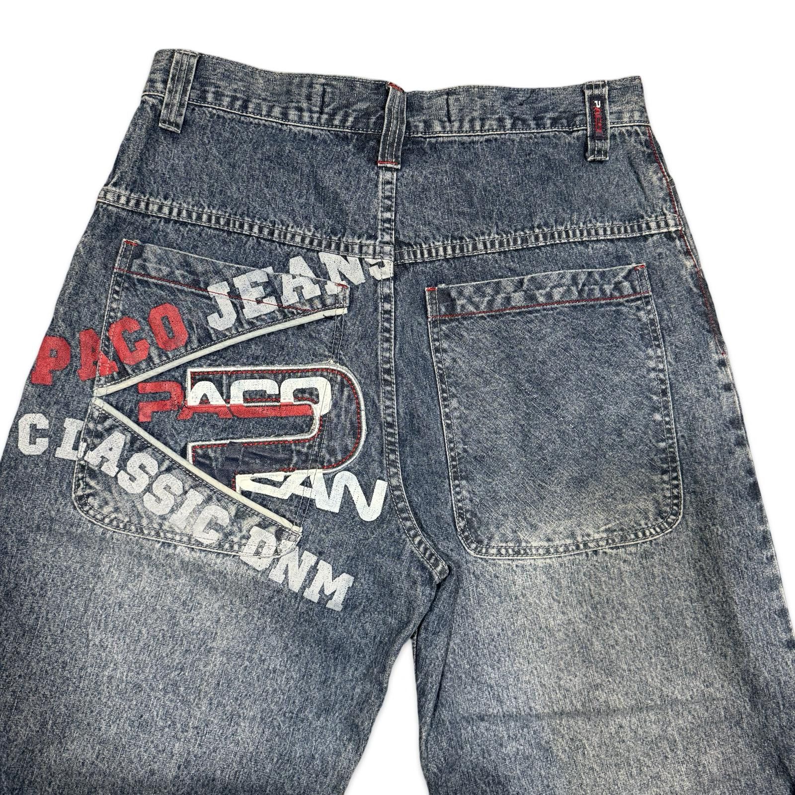 Pacsun Paco Jeans Classic Zipper Screenprinted Baggy Denim Size US 34 / EU 50 - 6 Thumbnail