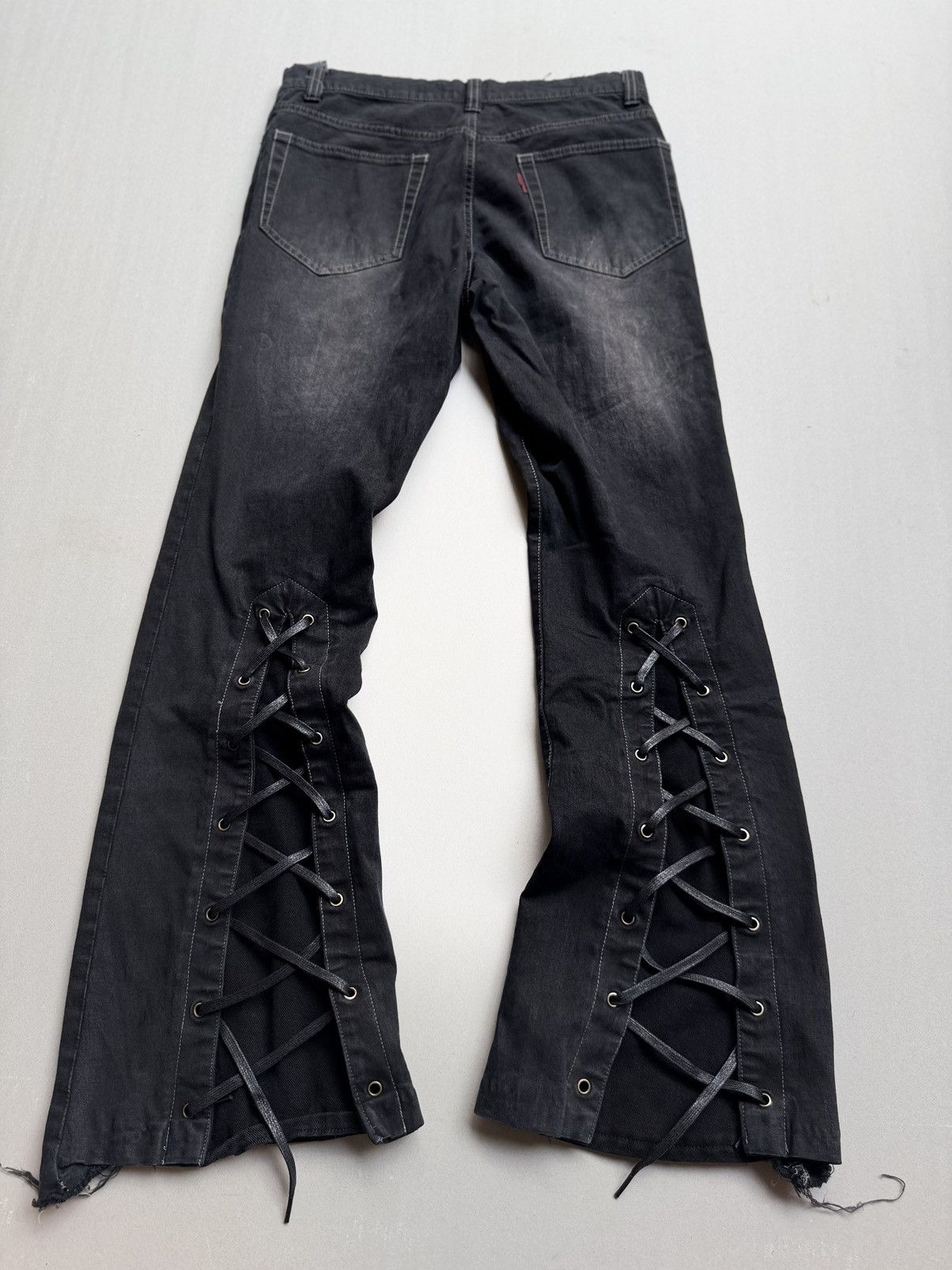 Tornado Mart lace up flare jeans Size US 29 - 3 Thumbnail