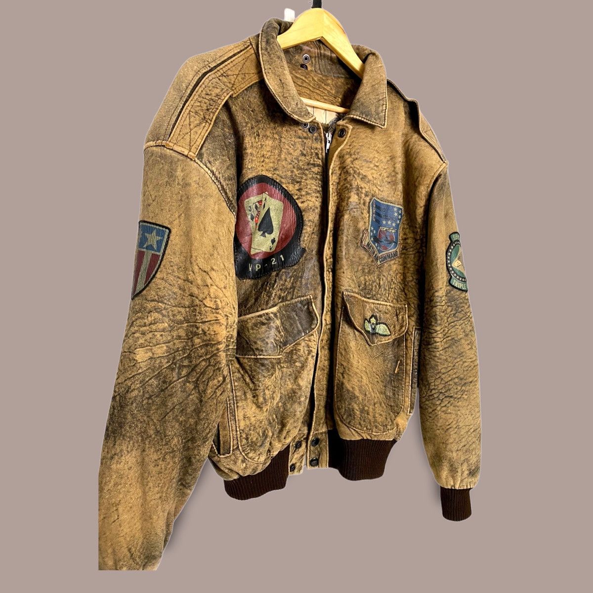Vintage Vintage Leather Jacket Matin Air Command Size US L / EU 52-54 / 3 - 2 Thumbnail