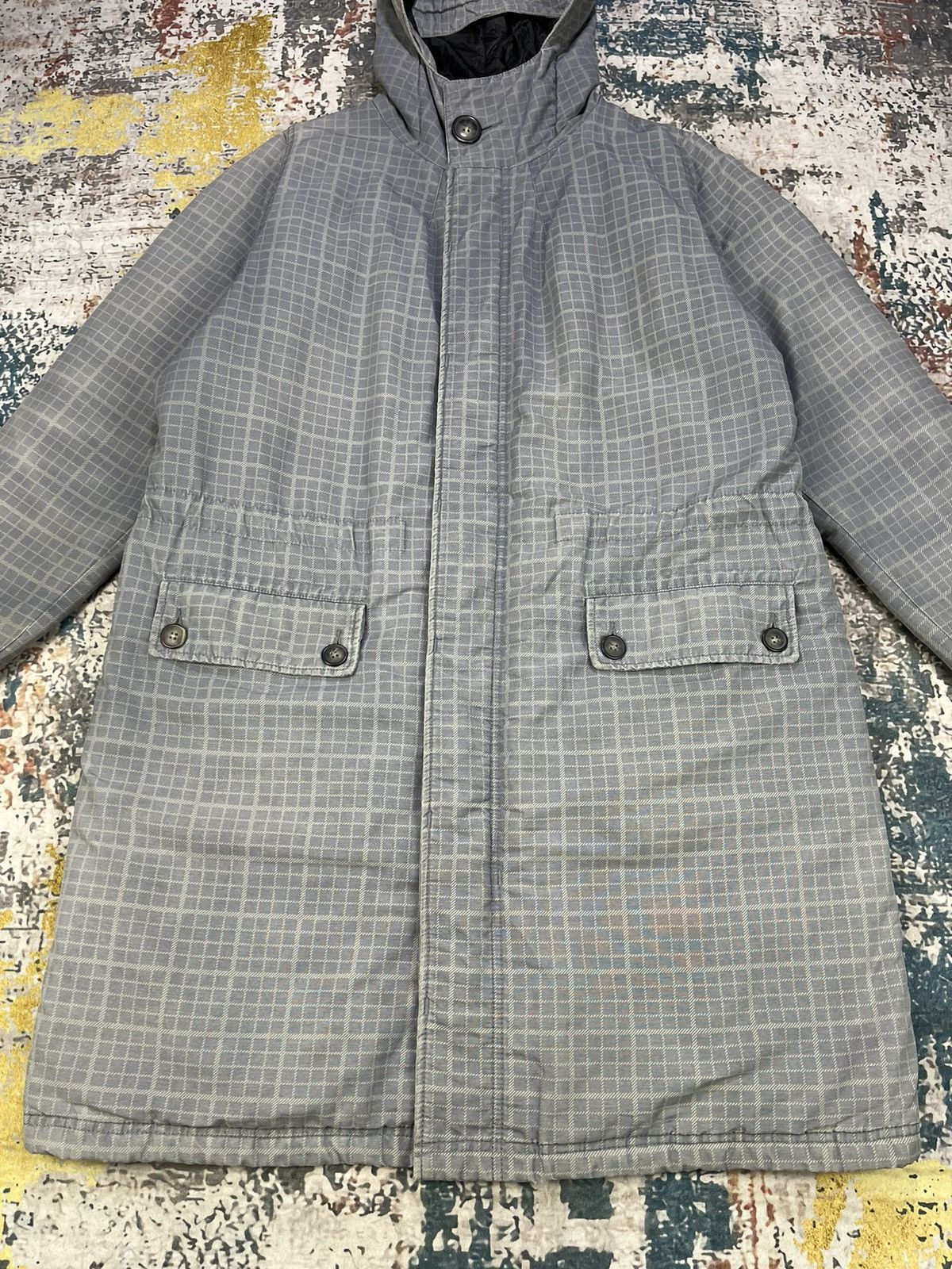 A.P.C. A.P.C Canadian Winter Coat Checked Grey Mod Jackets Size US M / EU 48-50 / 2 - 2 Thumbnail