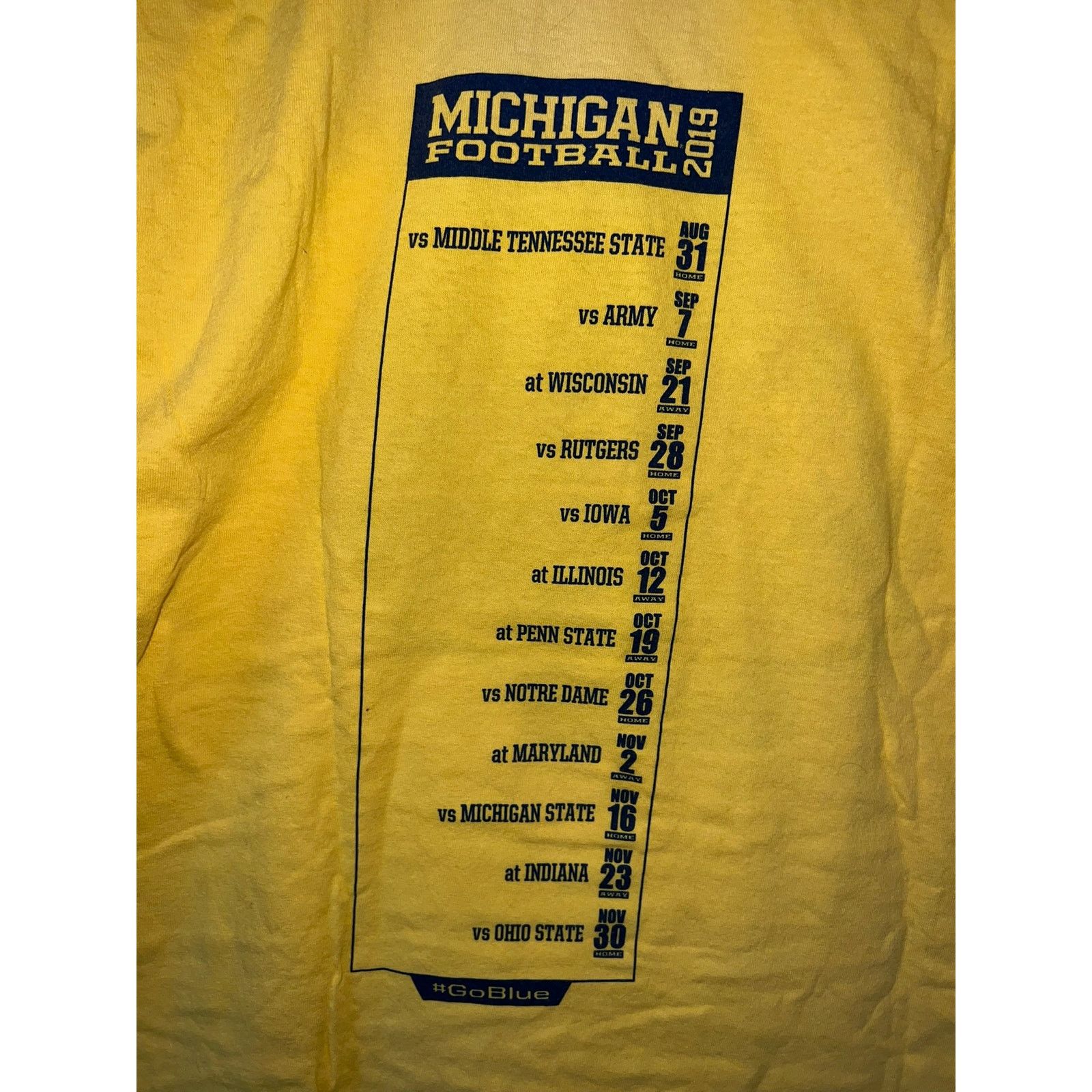 NCAA Michigan Football Shirt Go Blue NCAA College Shirt M Medium Size US M / EU 48-50 / 2 - 7 Thumbnail
