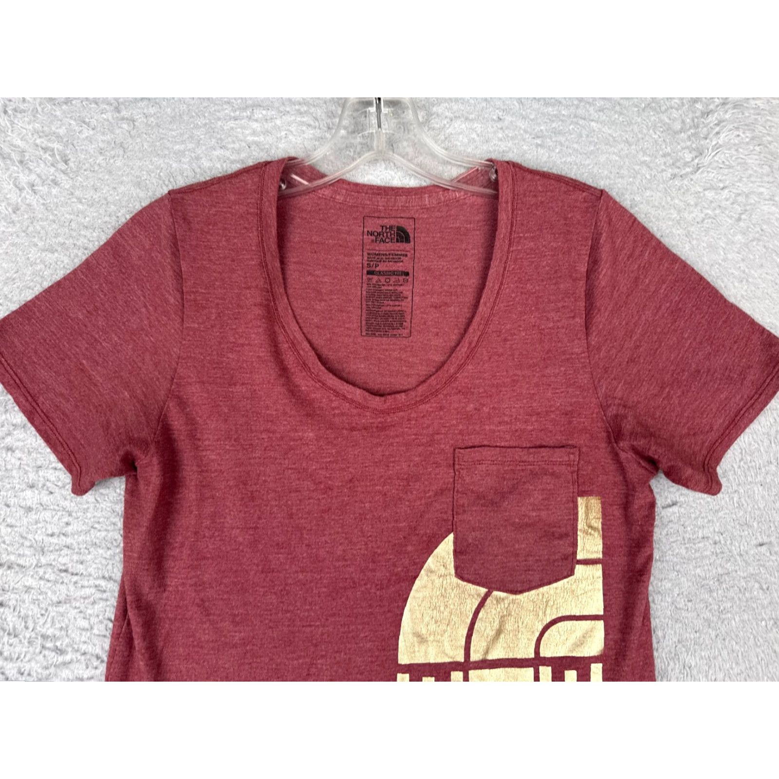 The North Face The North Face Shirt Women S Red Short Sleeve Scoop Neck Tri-Blend Size S / US 4 / IT 40 - 4 Thumbnail