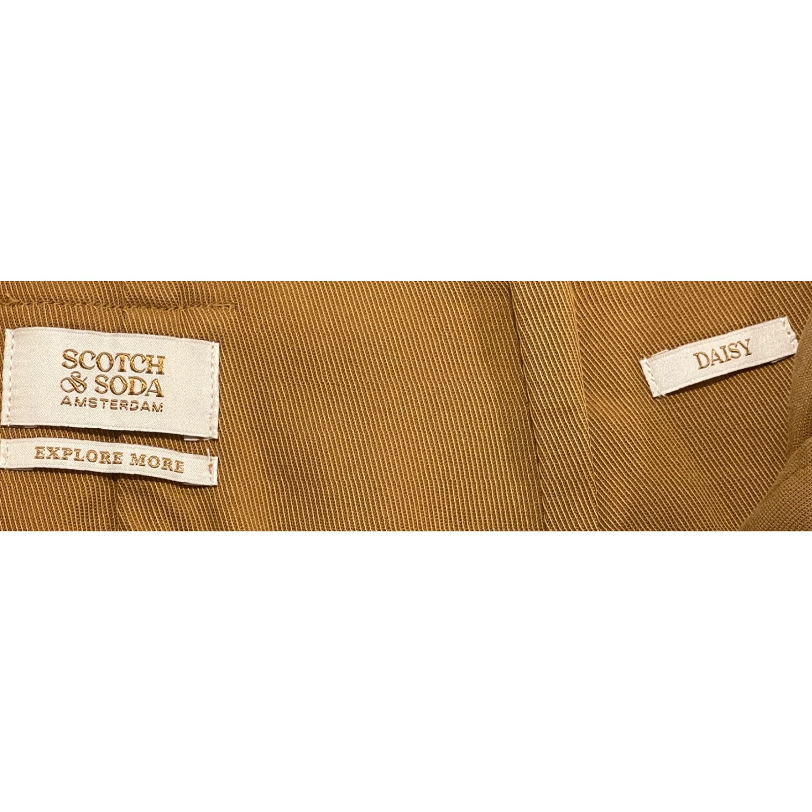 Scotch & Soda Scotch & Soda Daisy High Rise Straight Leg Paper Bag Trousers Camel Brown Sz Sm Pants Women 27 Inseam 27" Regular Vintage No Size 27" / US 4 / IT 40 - 6 Thumbnail