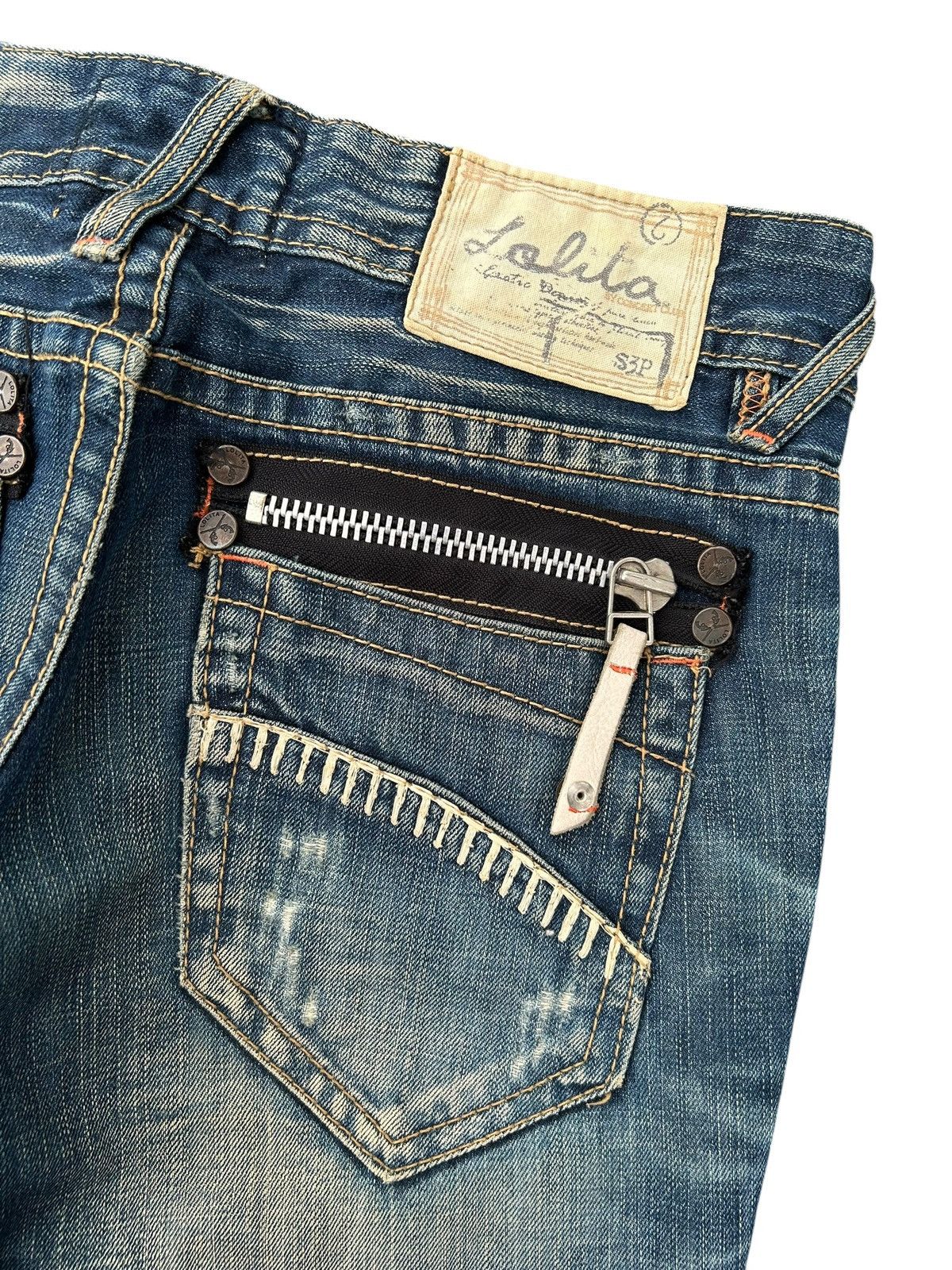 Kapital Flare Yoshitomo Nara Lolita Vintage Distressed Denim Jeans Size US 33 - 12 Thumbnail