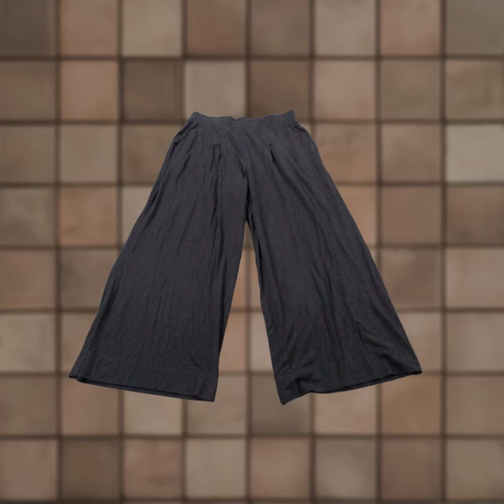 Vintage Peruvian Connection Pants Womens 26 Black Wide Leg Lounge Stretch Flowy Flare Pants Size 26" / US 2 / IT 38 - 1 Thumbnail