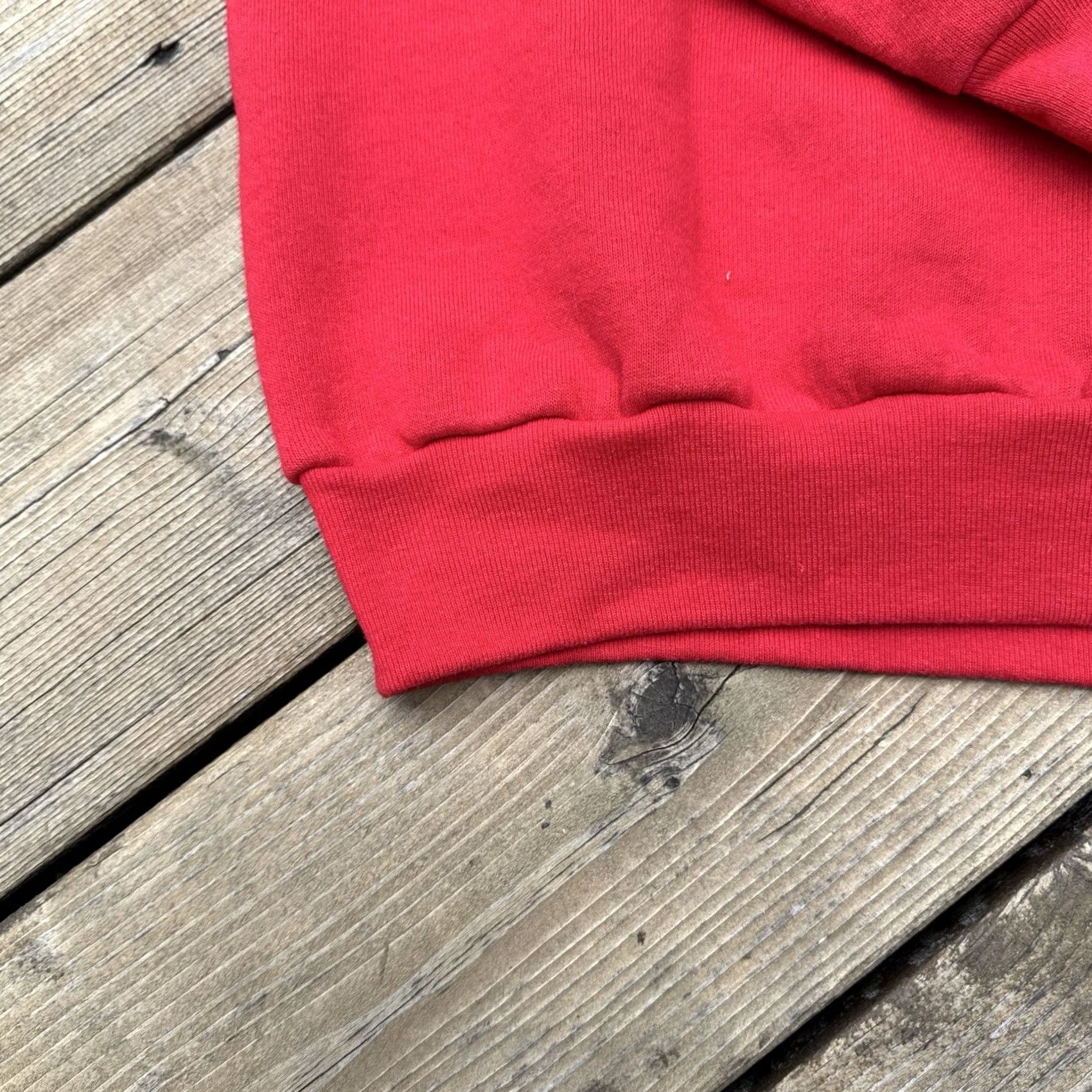 Fruit Of The Loom VINTAGE 90s Fruit of the Loom Red Crewneck Sweatshirt XL USA Made Sweatshirt Mens Pullover Cotton Blend Fleece Solid Long Sleeve Comfort All Seasons Size US XL / EU 56 / 4 - 3 Thumbnail