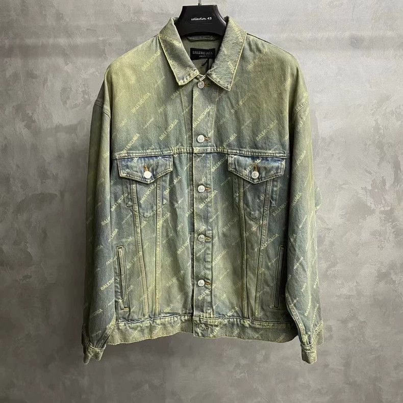 Balenciaga Balenciaga latest yellow clay distressed denim jacket with Size US M / EU 48-50 / 2 - 1 Thumbnail