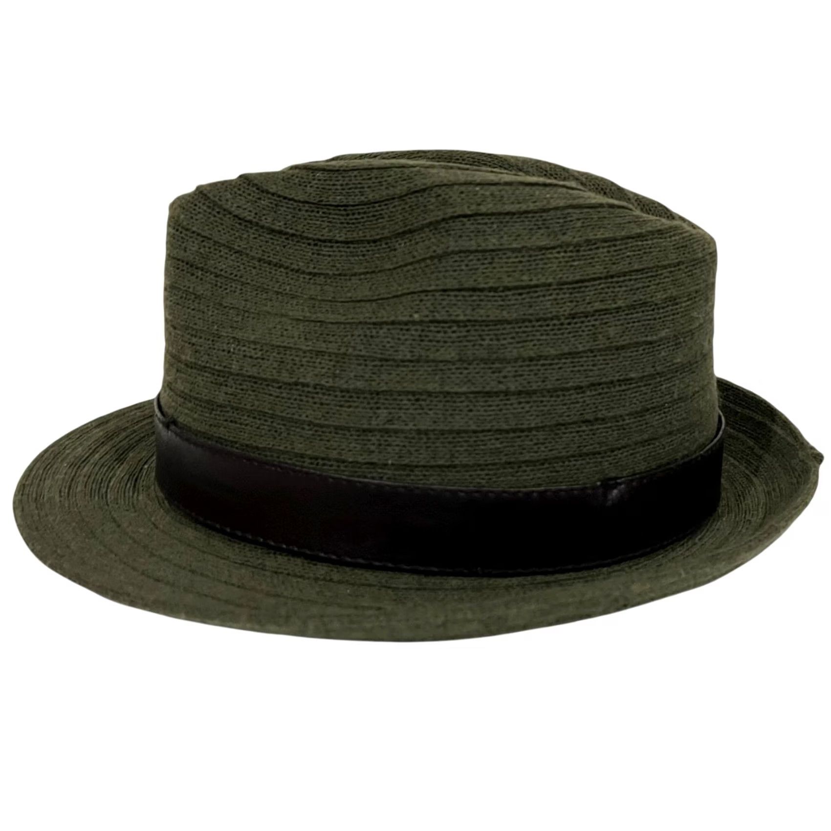 Nordstrom Nordstrom Trilby Hat Fedora Wool Nylon Green with Black Band Unisex One Size Green Mens Womens Hats Size ONE SIZE - 4 Thumbnail