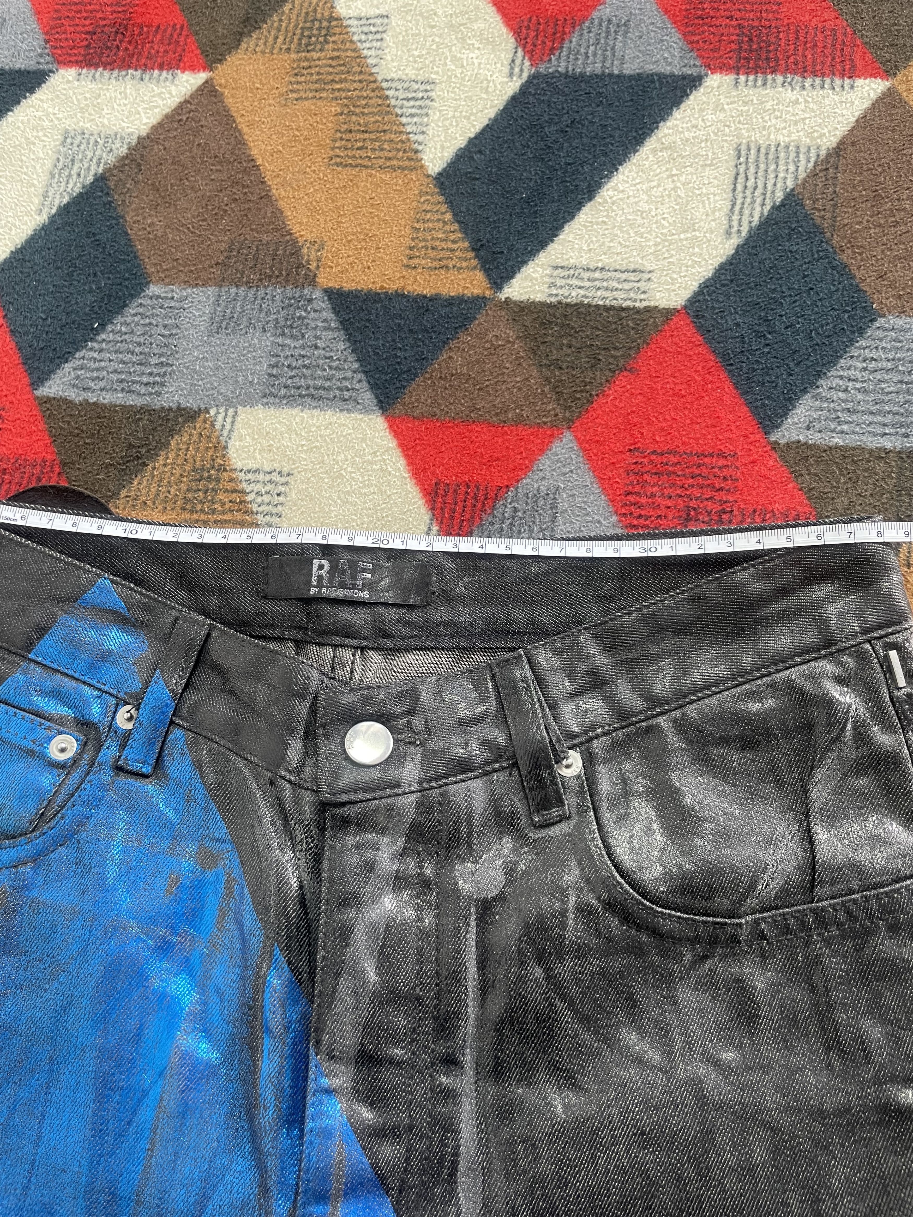 Raf Simons Raf Simons Waxed Coated Blue Painted Denim Size US 32 / EU 48 - 14 Thumbnail