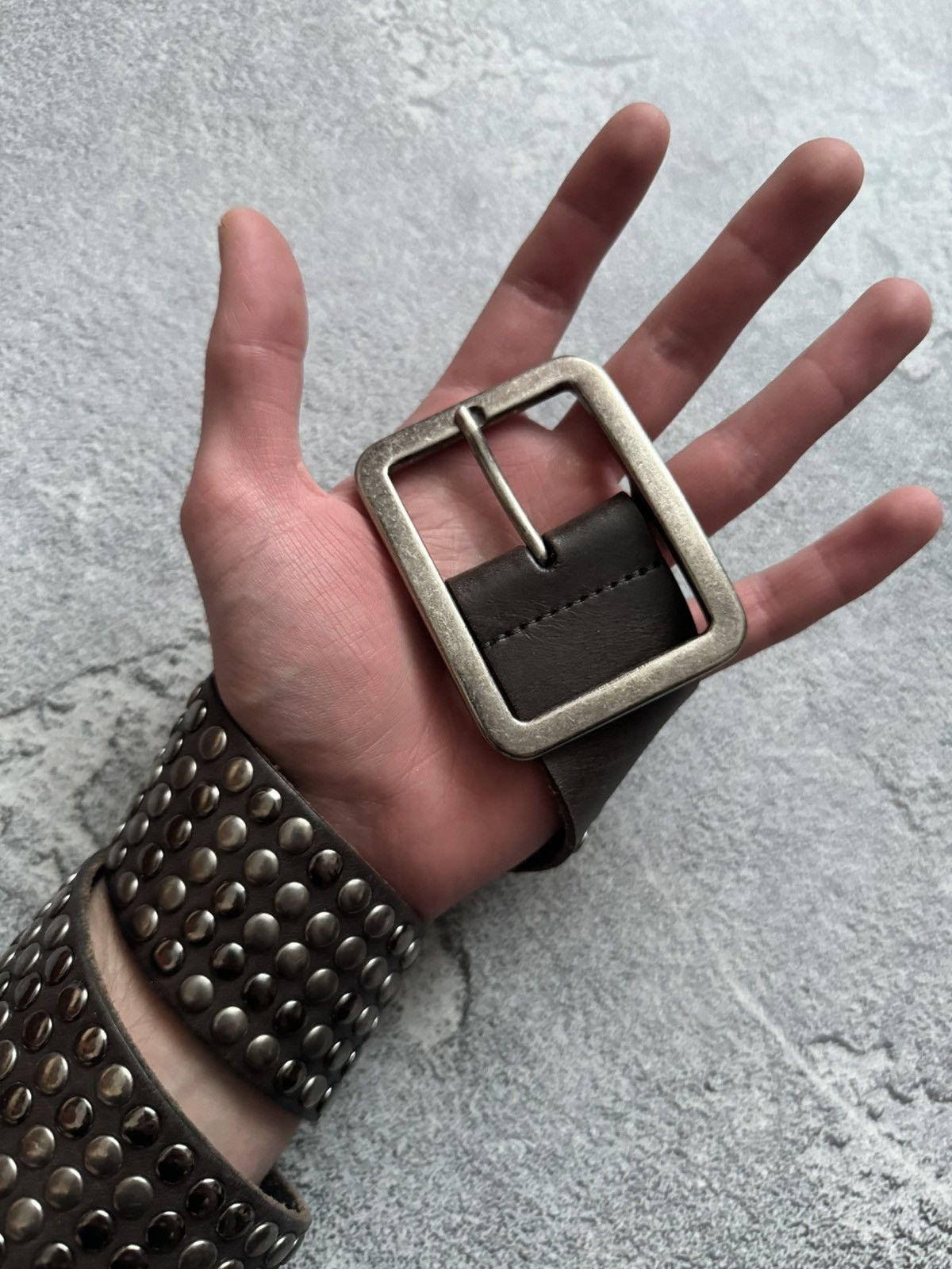 Japanese Brand × Vintage Cowboys Belt 98cm real leather belt rhinestones vintage 90s Size ONE SIZE - 3 Thumbnail
