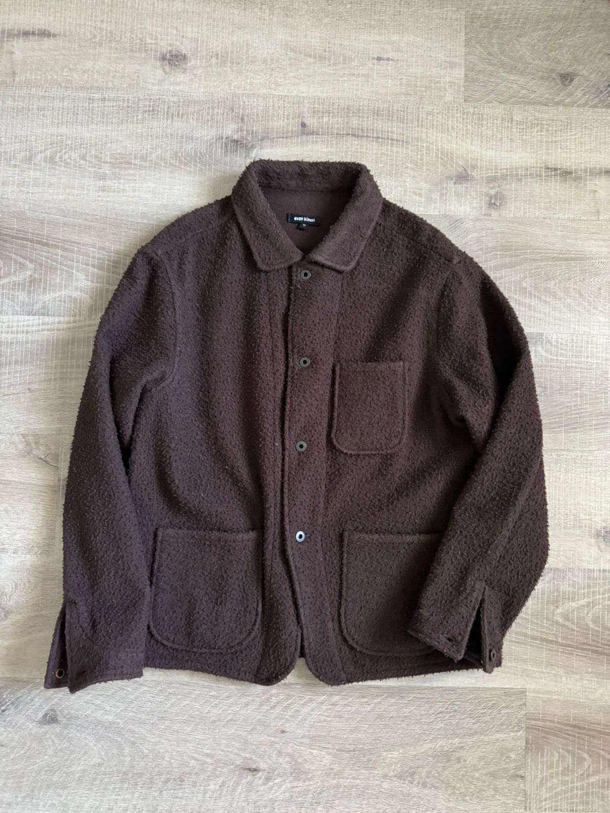 Pre-owned Evan Kinori Three Pocket Jacket Casentino Wool In Brown