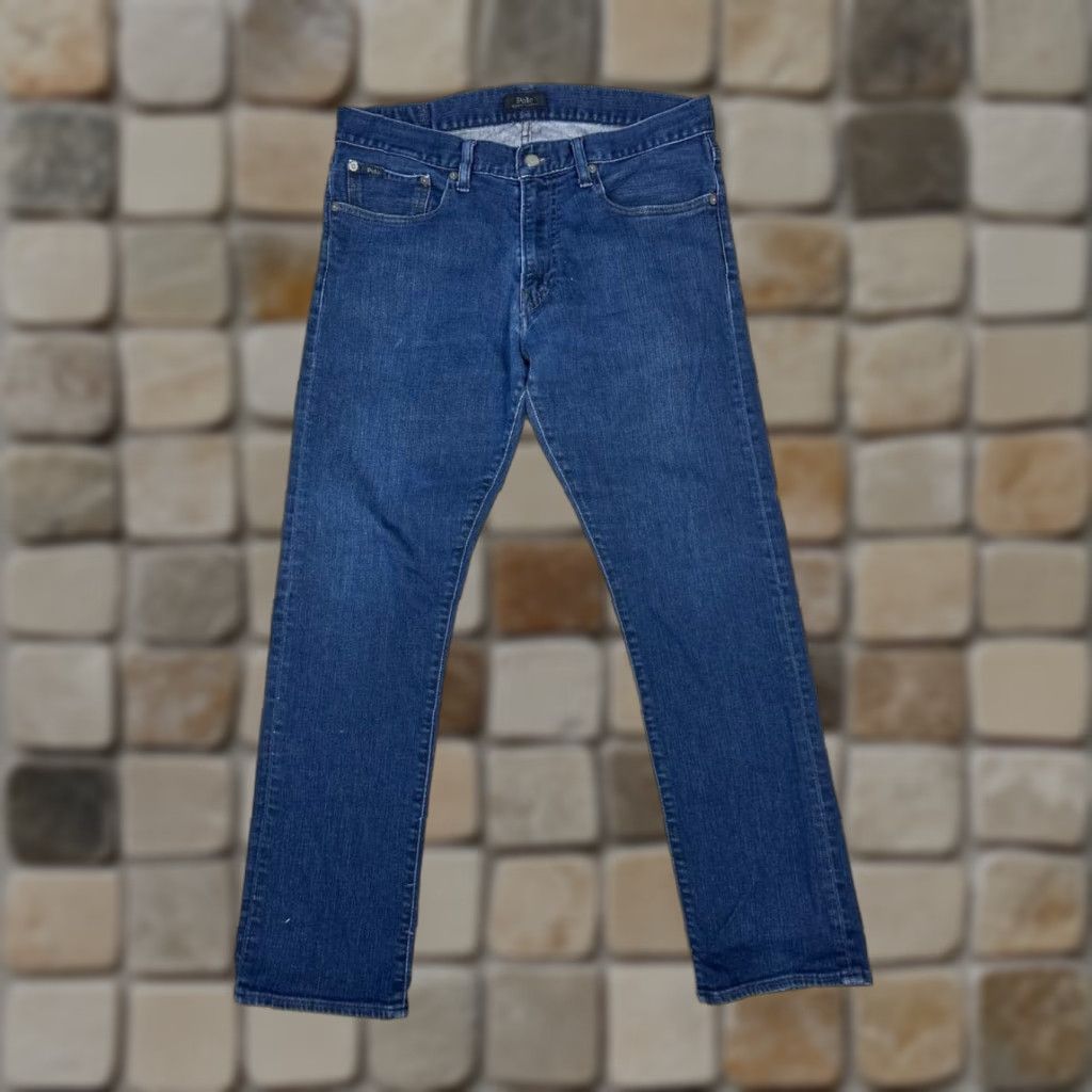 Polo Ralph Lauren The Varick Slim Straight Jeans Men 33 Blue Denim Stretch 33x28