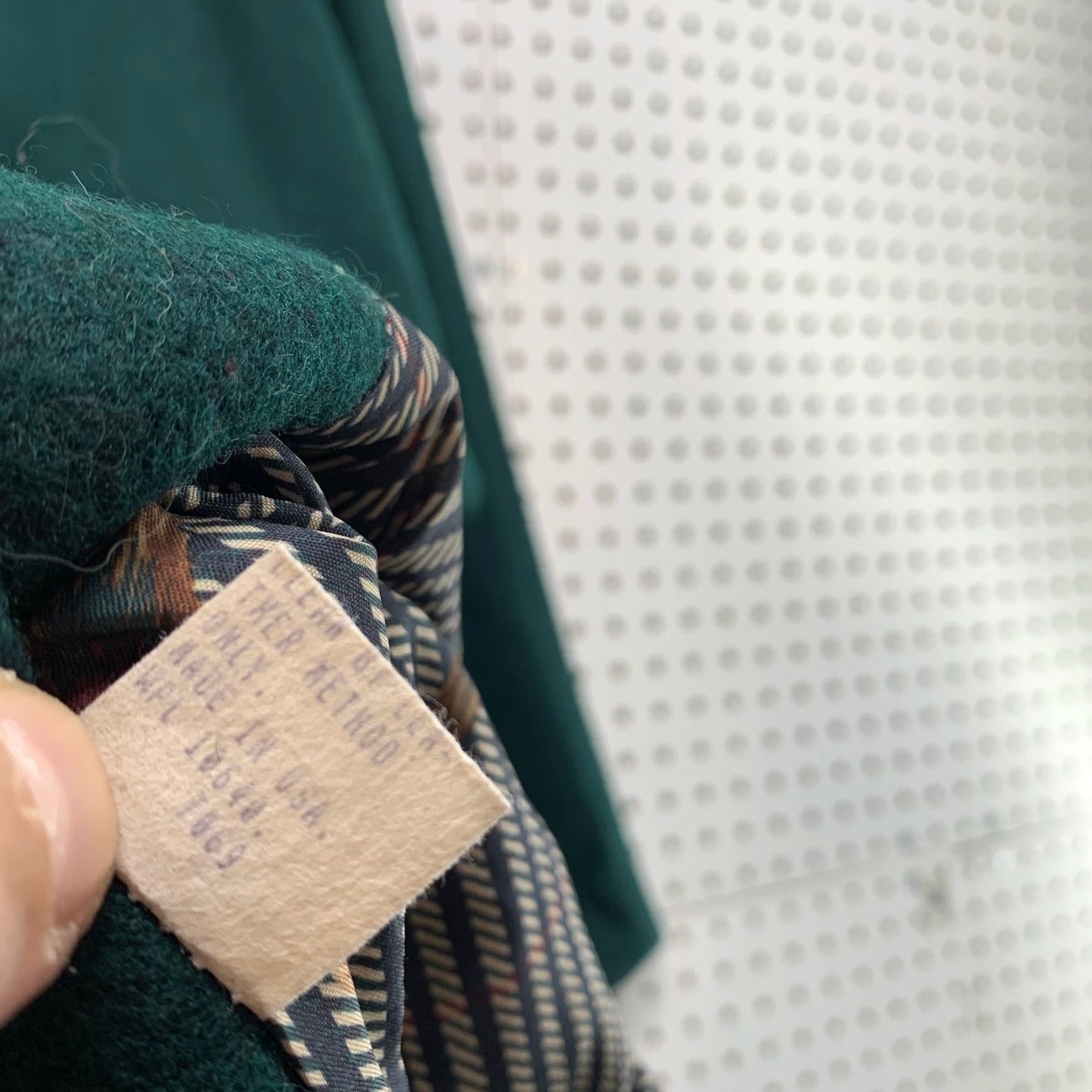 Vintage VINTAGE Joffeld Wool Coat Women L Green Leather Collar Duck Lining USA Union Coat Size L / US 10 / IT 46 - 6 Thumbnail