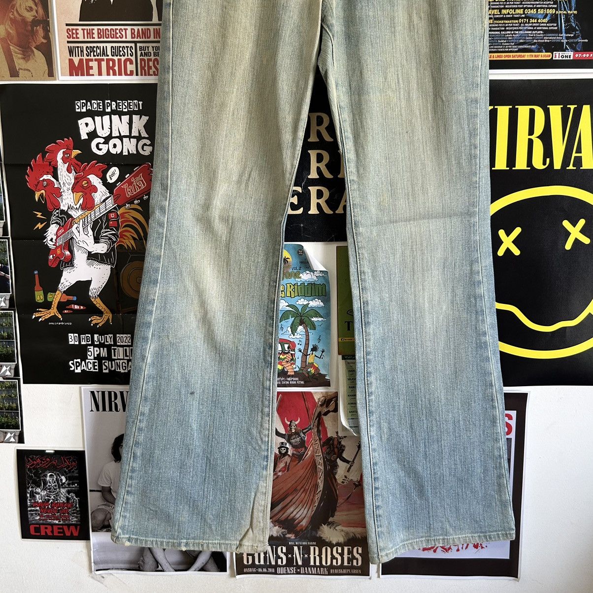 Vintage Vintage Alpha Cubic Flare Jeans Size 28" / US 6 / IT 42 - 4 Thumbnail