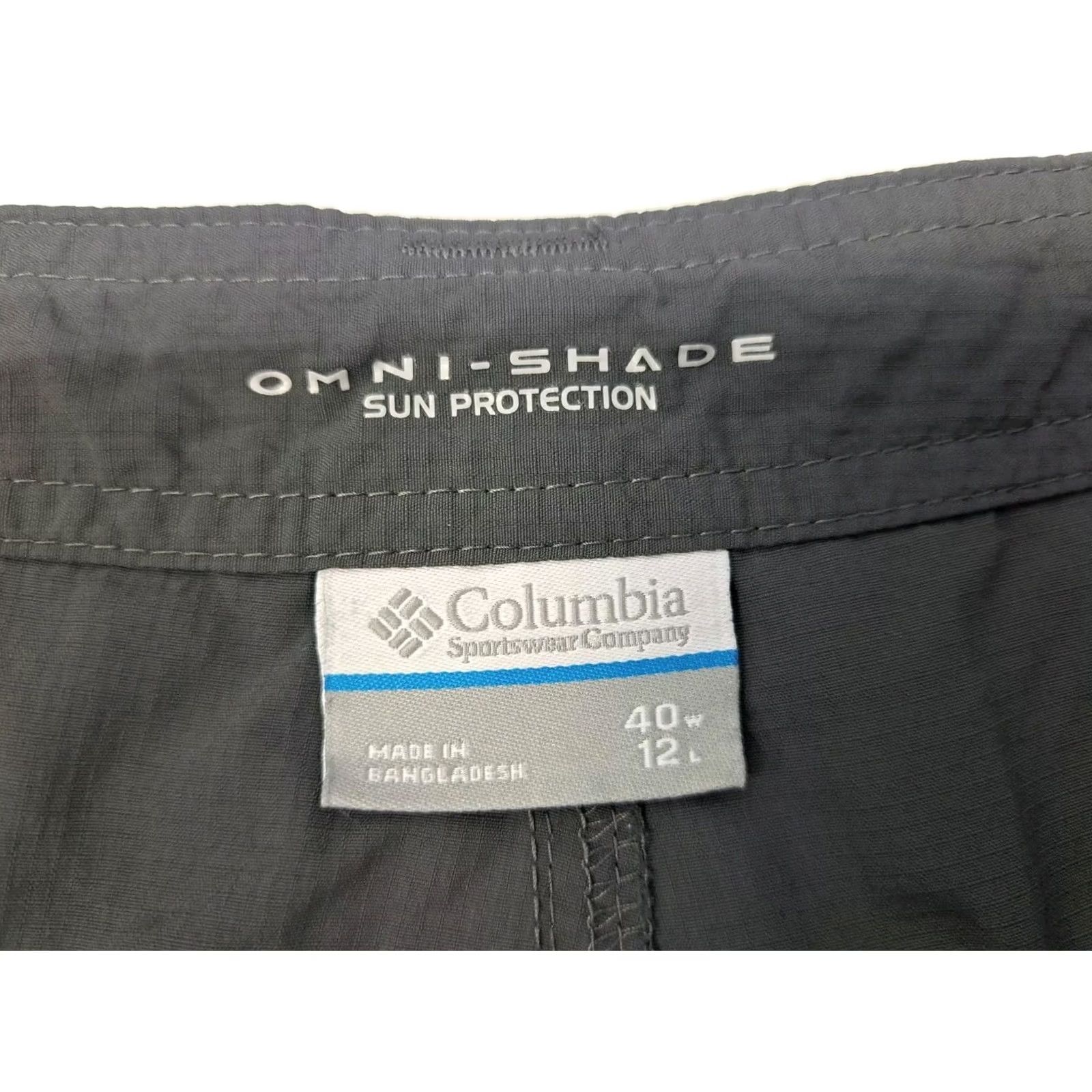Vintage Columbia Cargo Shorts Mens 40 Gray Casual Outdoors 12in Inseam Button Zipper Pockets UV Quick Dry Size US 40 / EU 56 - 3 Thumbnail