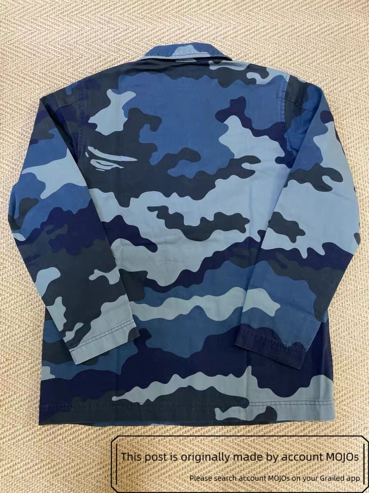 Sz S Bape Woodland Blue Camo Jacket mojos84