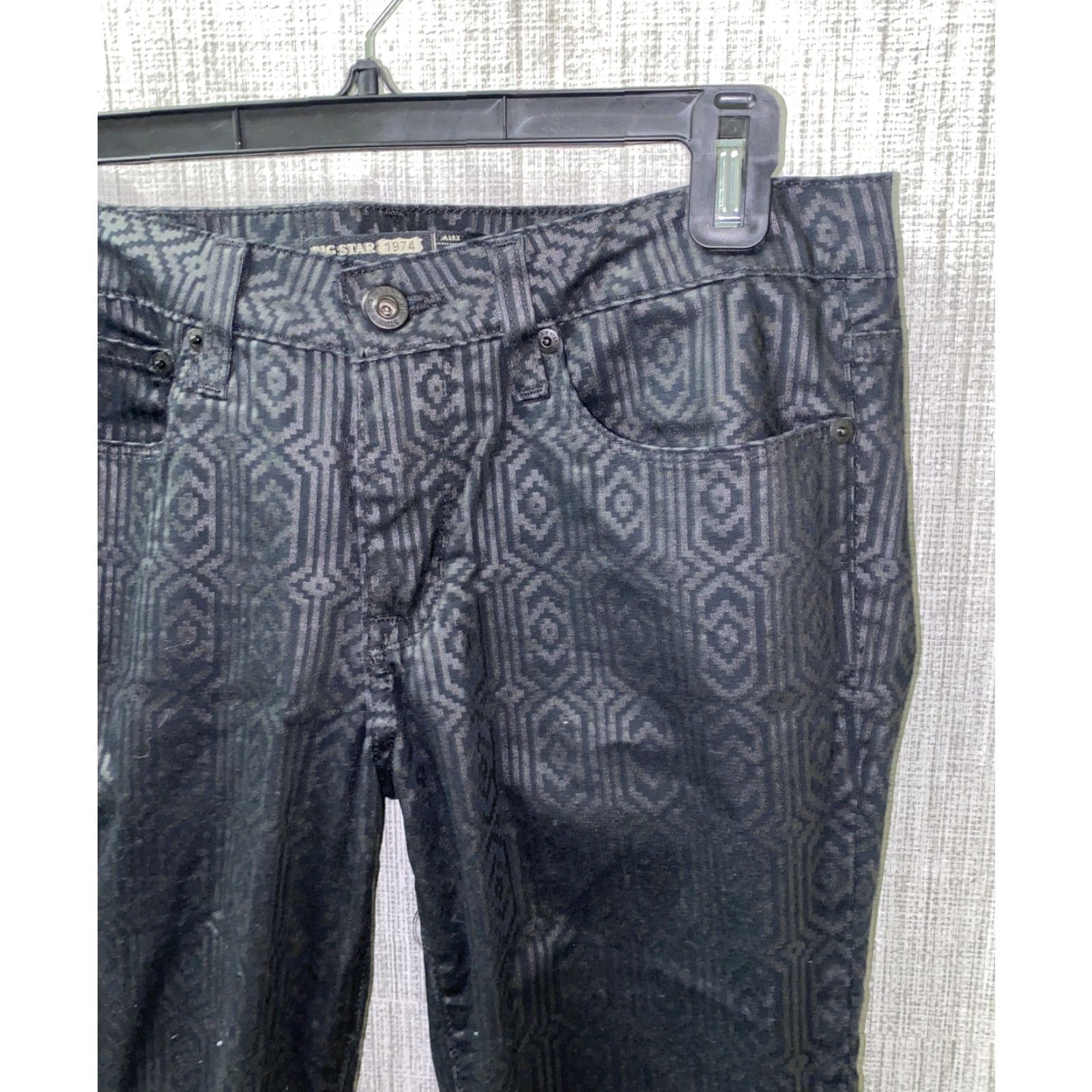 Vintage BIG STAR Womens Black Alex Skinny Leather Pants Size 32 In 30 In Inseam NWT Modern Slim Jeans 32 Waist Womens Leather Pants Size 24" / US 00 / IT 34 - 2 Thumbnail