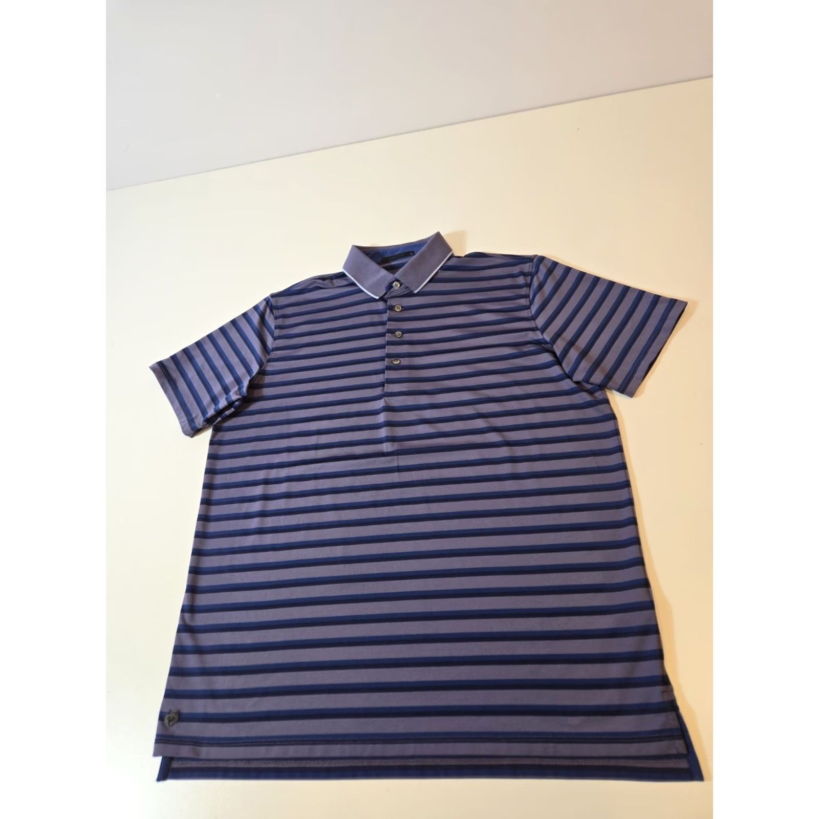 Vintage Greyson Polo Shirt Striped Blue Men's L Polo Golf Performance Size US L / EU 52-54 / 3 - 3 Thumbnail