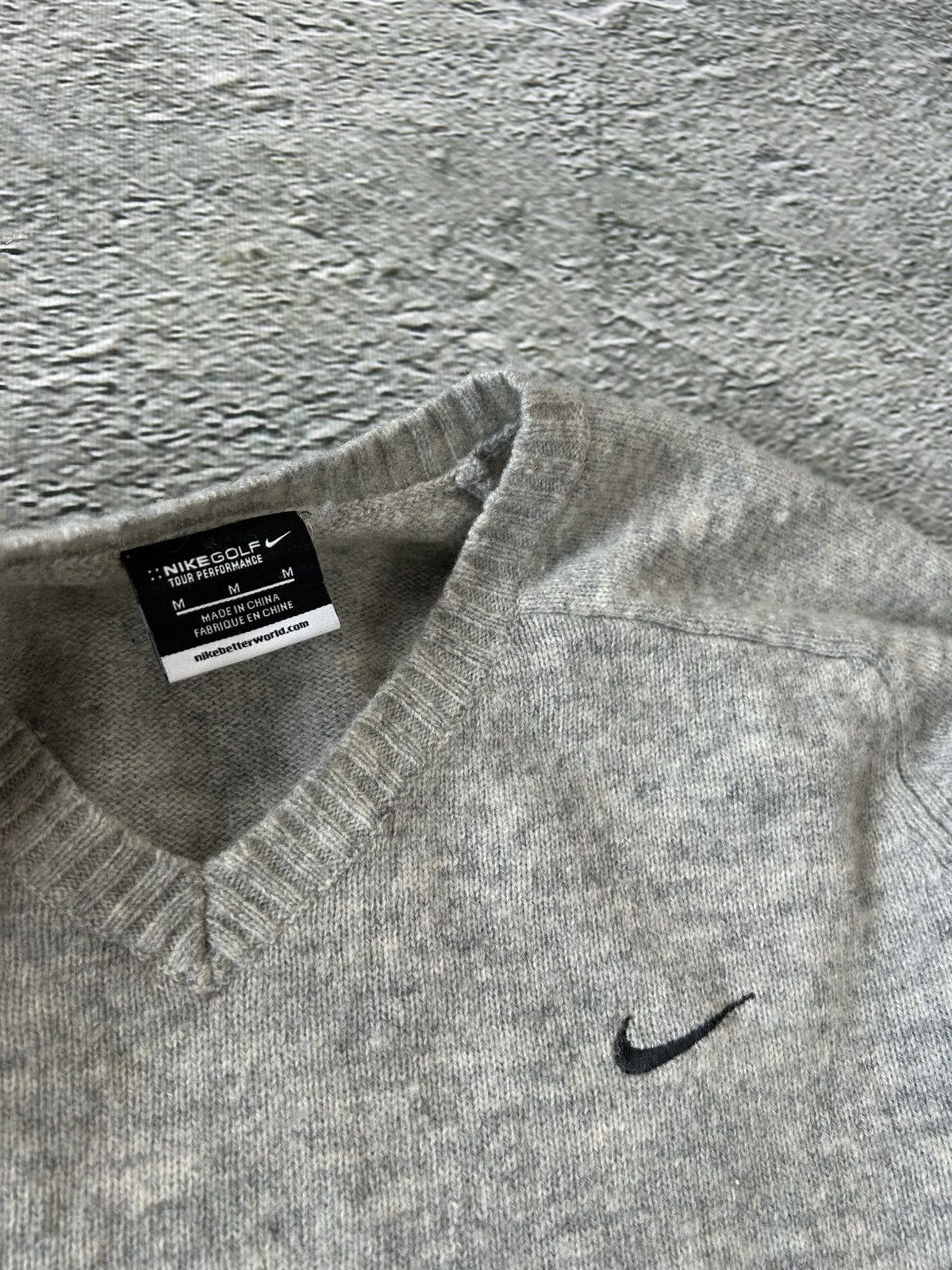Nike × Vintage Nike sweater vintage lambswool grey golf knit Size US M / EU 48-50 / 2 - 2 Thumbnail