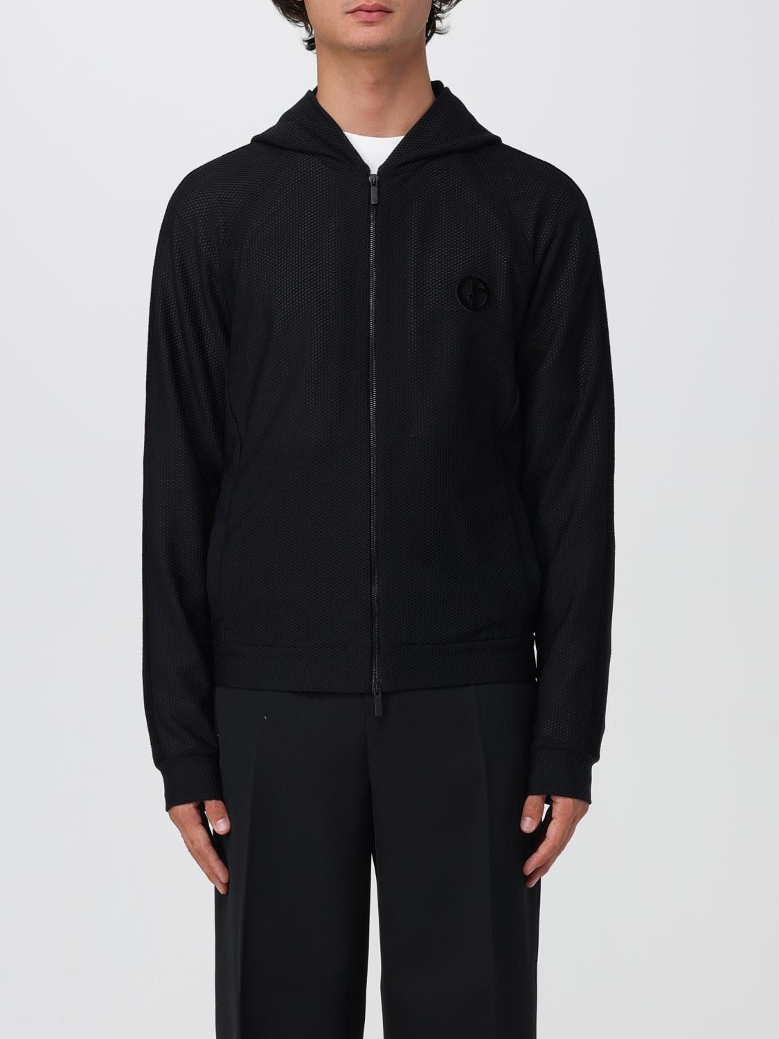 Giorgio Armani Giorgio Armani Sweatshirt Men Black Size US XL / EU 56 / 4 - 1 Thumbnail