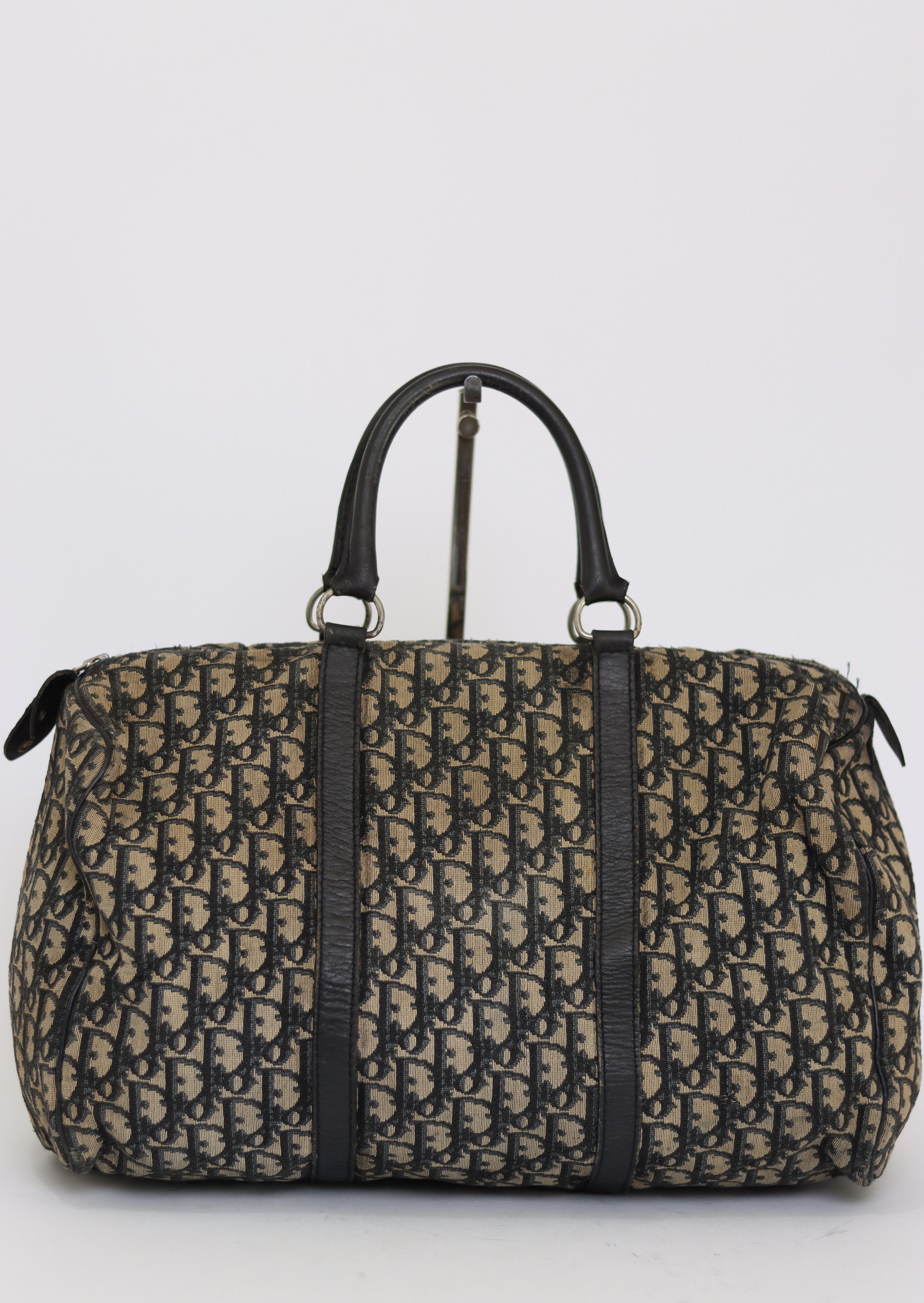 Dior × Vintage VINTAGE CHRISTIAN DIOR Monogram Duffle Navy Blue Size ONE SIZE - 1 Thumbnail