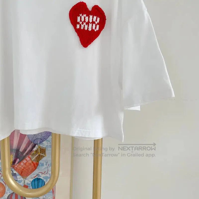 Miu Miu Miu Miu White Cotton Short Sleeve Tee . Size S / US 4 / IT 40 - 4 Thumbnail