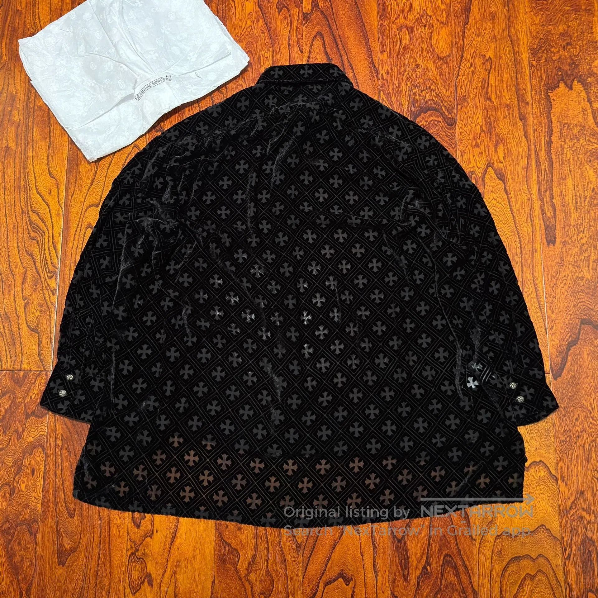 Chrome Hearts chrome hearts black velvet cross shirt. Size US M / EU 48-50 / 2 - 2 Thumbnail