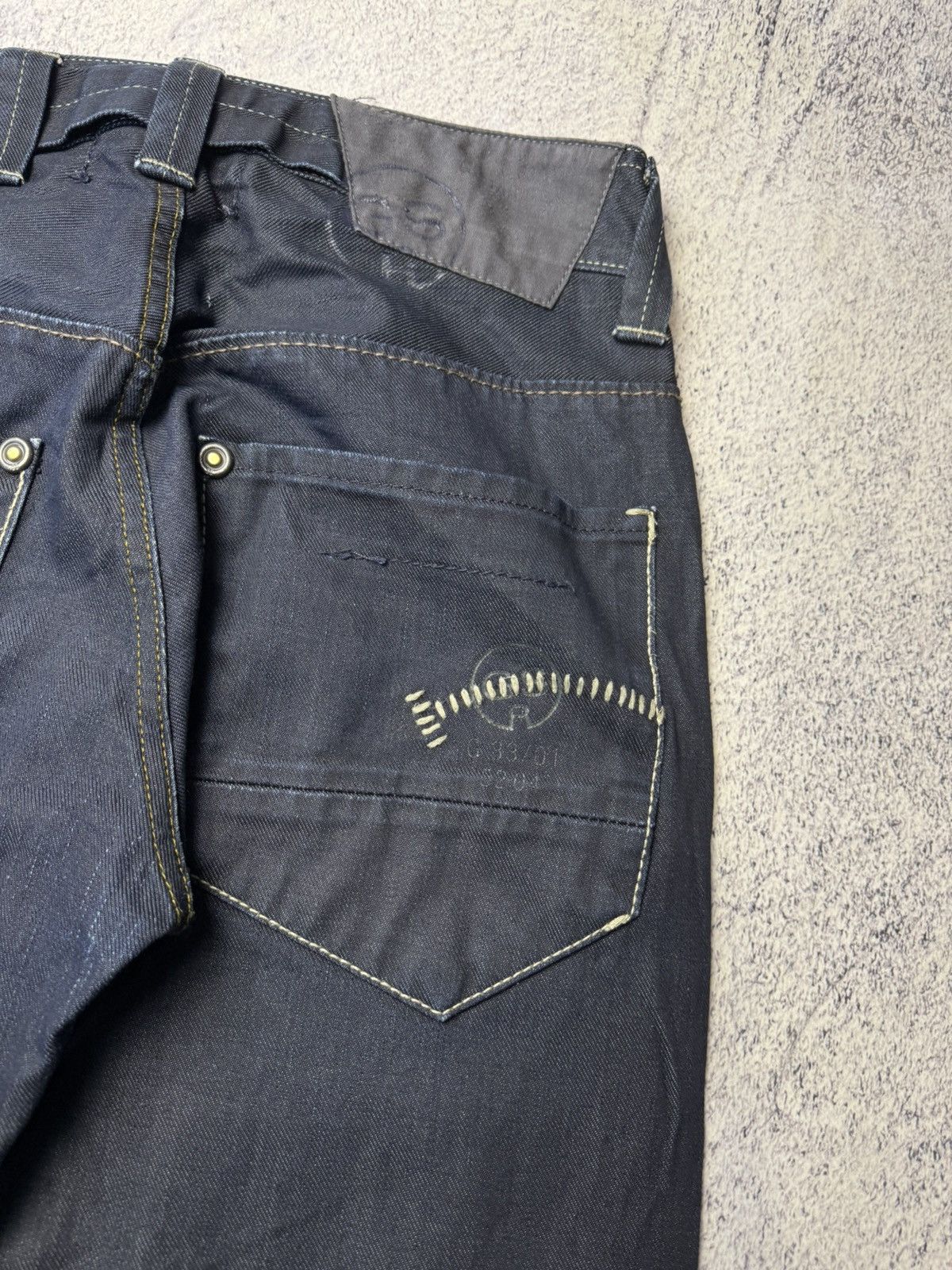 G-Star Vintage G Star Raw Denim Streetwear Jeans Japanese Y2K 30 Size US 31 - 16 Thumbnail