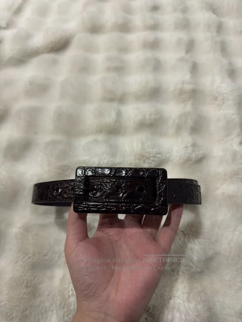 Saint Laurent Paris Saint Laurent Paris size 70 Large Embossed Belt Size ONE SIZE - 2 Thumbnail