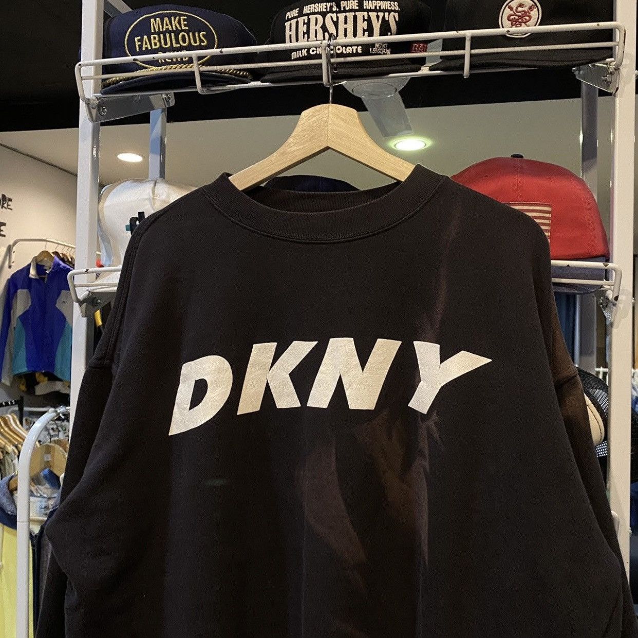 DKNY DKNY Jeans Big Logo Faded Style Sweatshirt Size US L / EU 52-54 / 3 - 3 Thumbnail