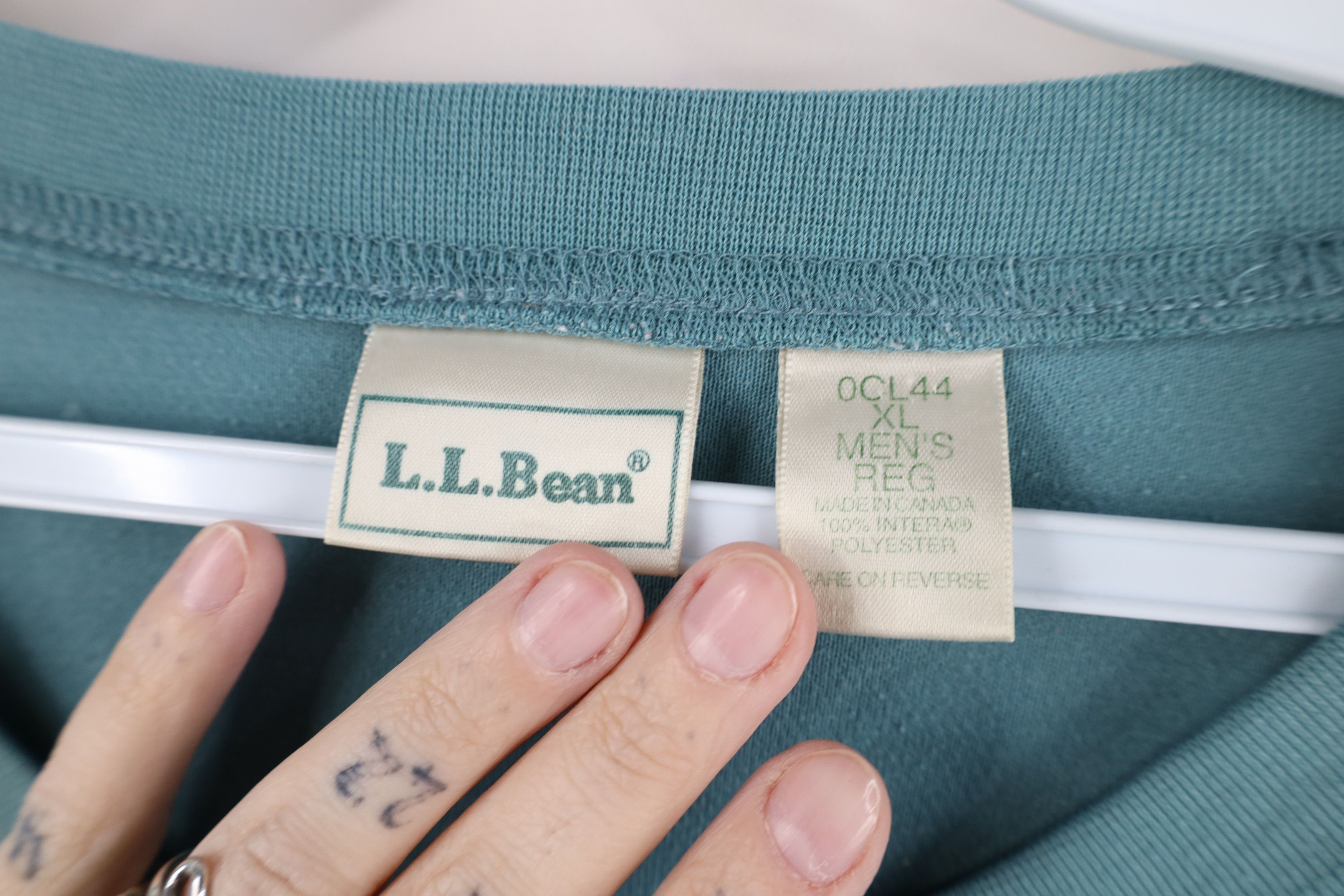 L.L. Bean Vintage 90s LL Bean Spell Out Thermal Waffle Knit T-Shirt Size US XL / EU 56 / 4 - 7 Thumbnail