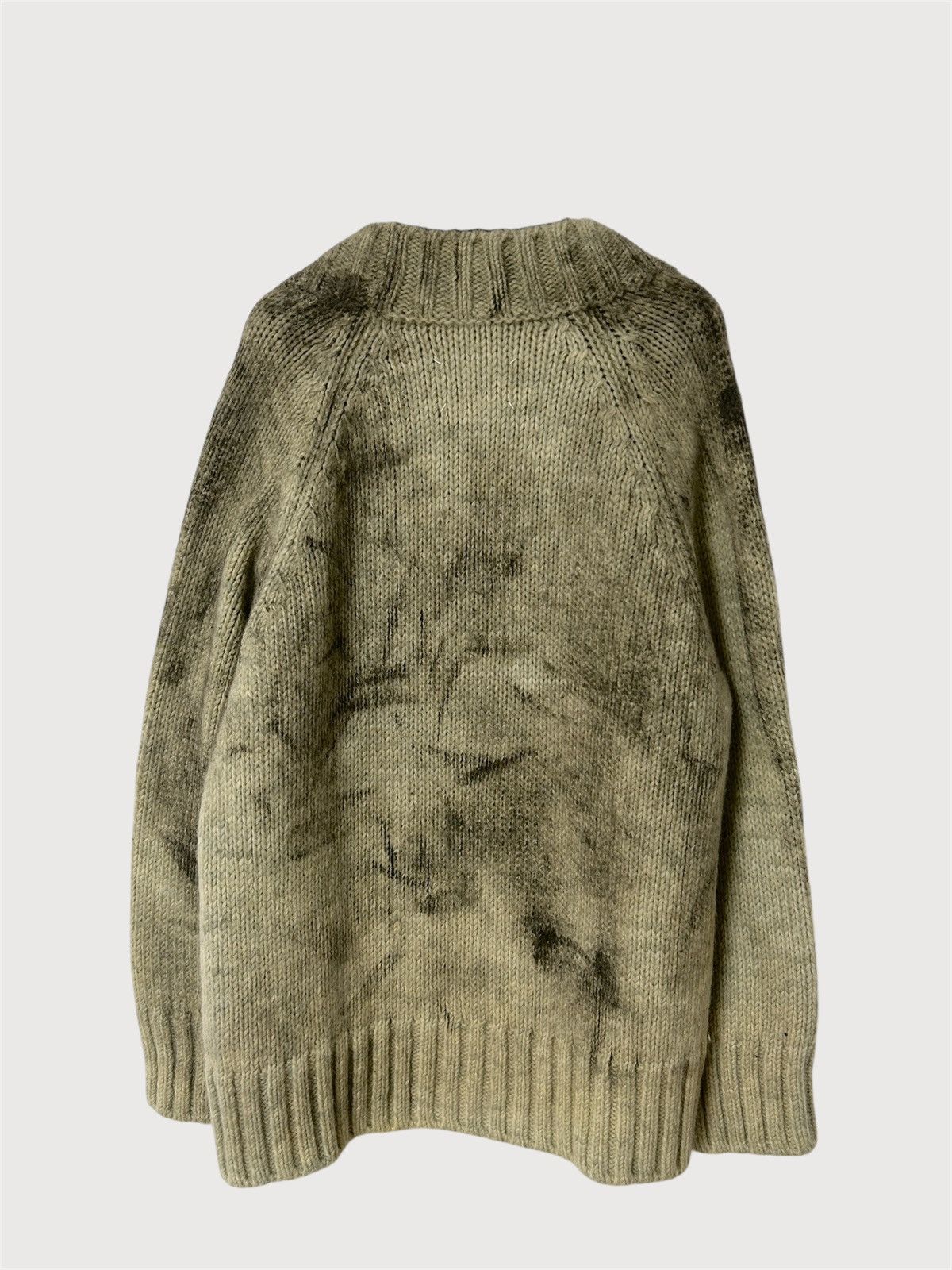 Maison Margiela SS2024 Painted Oversized Heavyweight Knit Cardigan Size US M / EU 48-50 / 2 - 2 Thumbnail