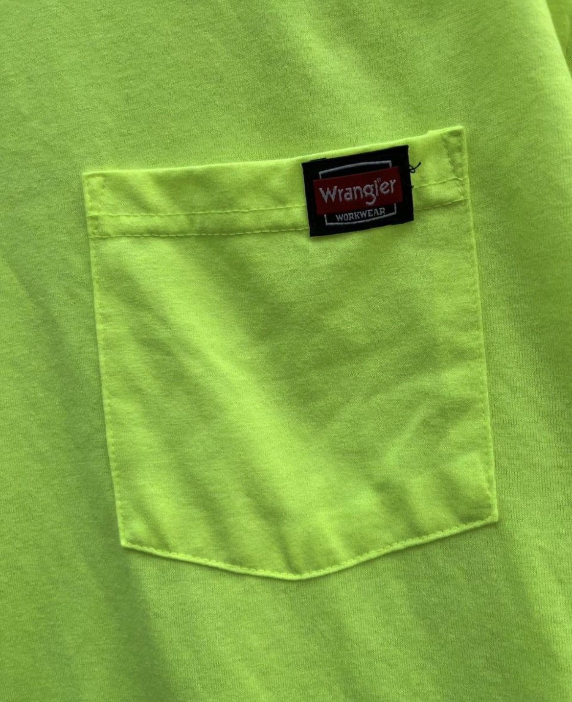 Wrangler Wrangler Neon Safety Yellow Pocket Tee Workwear Size US XXL / EU 58 / 5 - 5 Thumbnail