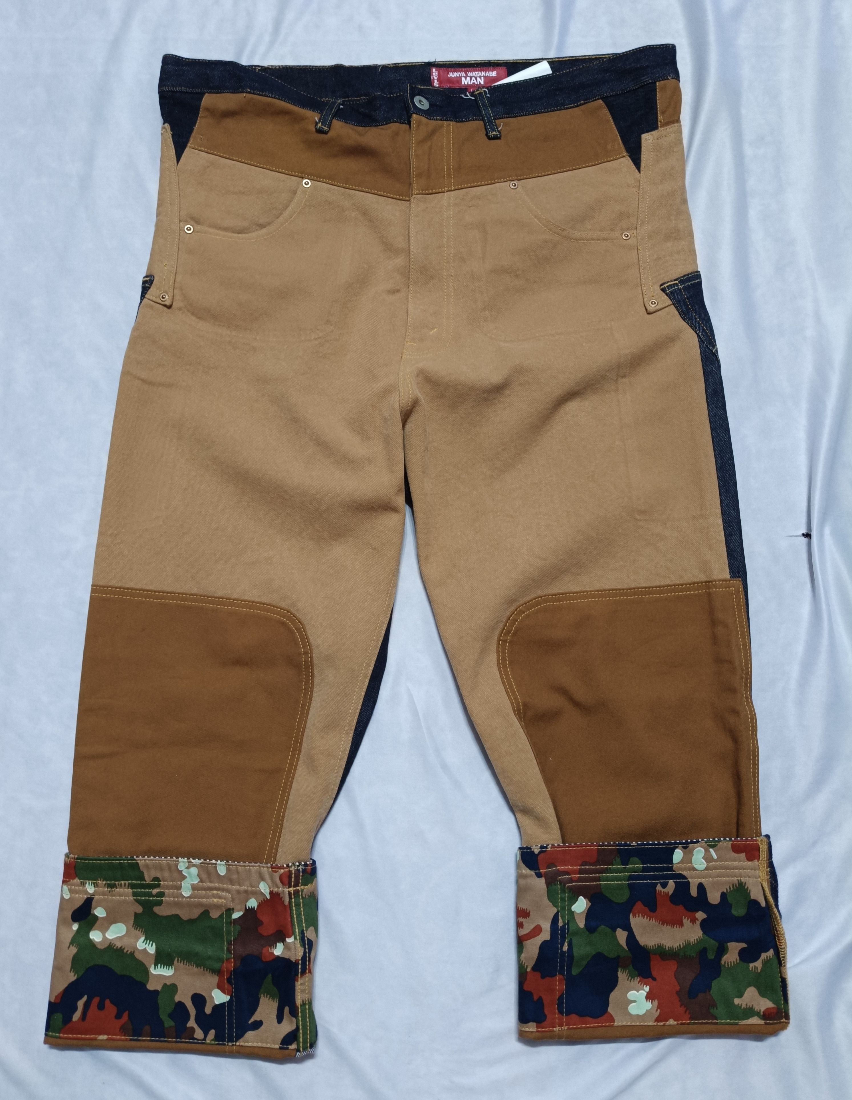 Junya Watanabe × Levi's Cotton Denim × Cotton Canvas Work Pants Jeans Collaboration Size US 40 / EU 56 - 3 Thumbnail