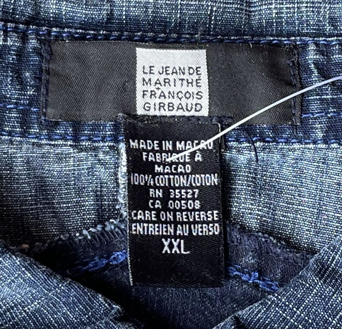 Marithe + Francois Girbaud Vintage 90s Marithe Francois Girbaud Button Down Denim Shirt Size US XXL / EU 58 / 5 - 2 Thumbnail