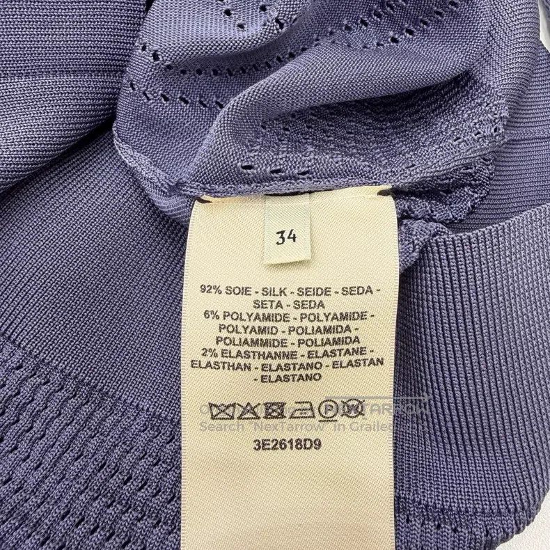 Hermes Hermes Purple Silk Cut-Out Harness Element Top Size XXS / US 00 / IT 34 - 4 Thumbnail