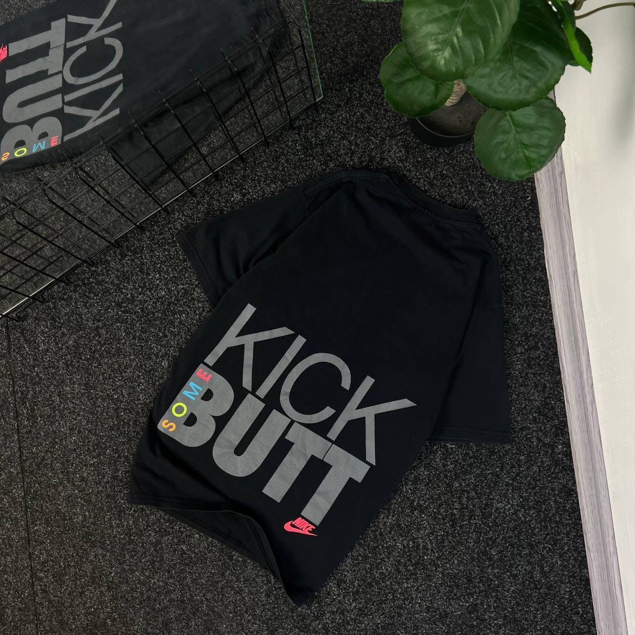 Nike 90s Rare Nike “Kick Some Butt” Vintage T-shirt Blokecore Size US M / EU 48-50 / 2 - 1 Thumbnail