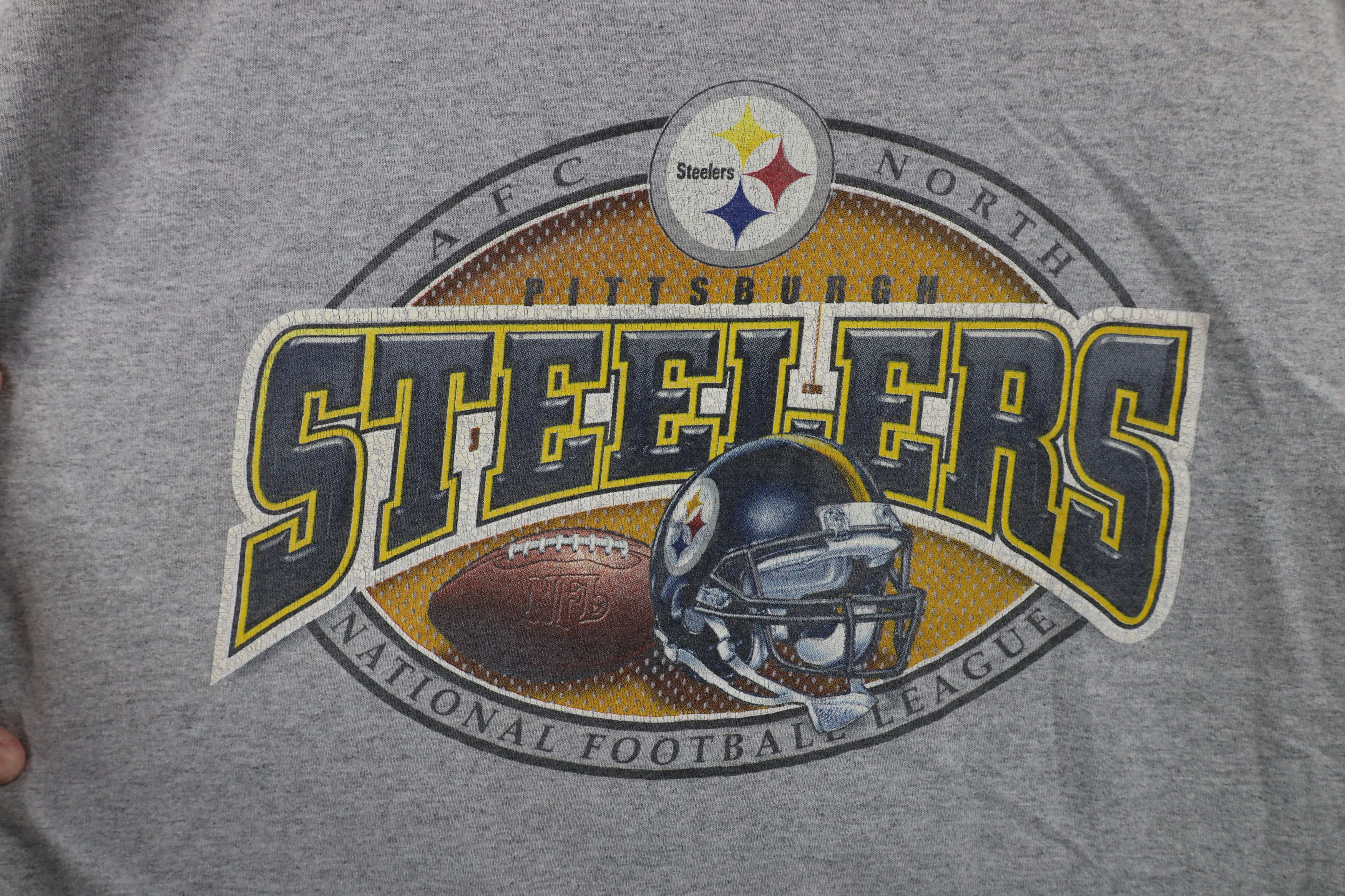 Vintage Vintage Y2K NFL Steelers Football T-Shirt Heather Gray Size US XL / EU 56 / 4 - 4 Thumbnail