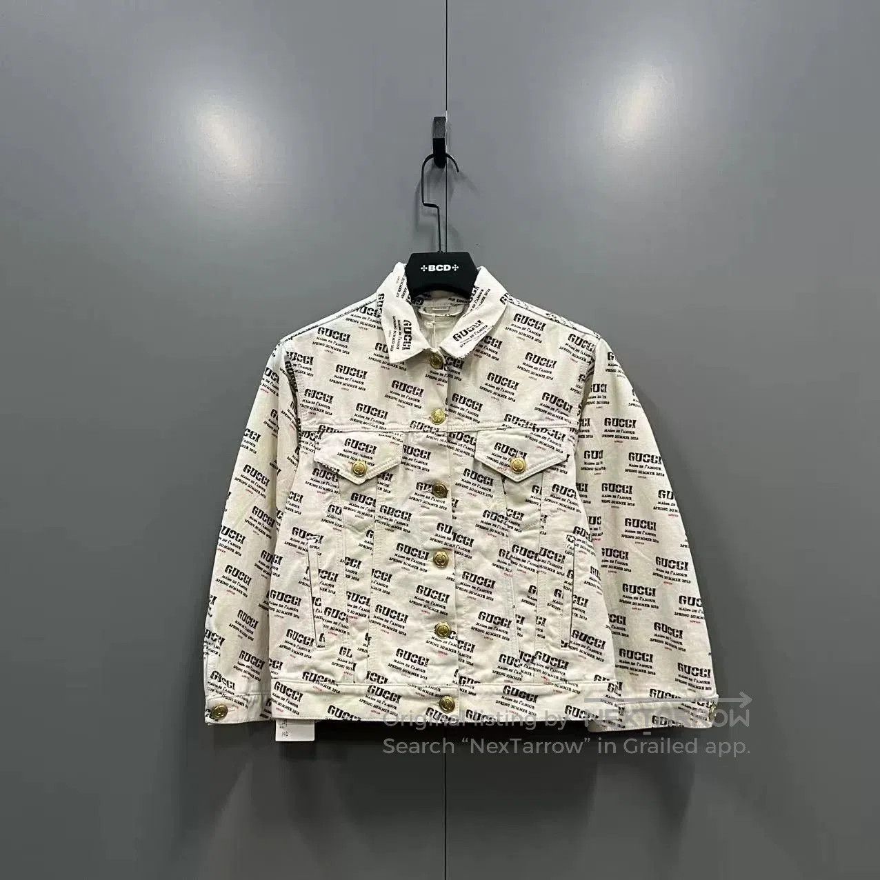 Gucci gucci all-over logo denim jacket. Size US L / EU 52-54 / 3 - 1 Thumbnail