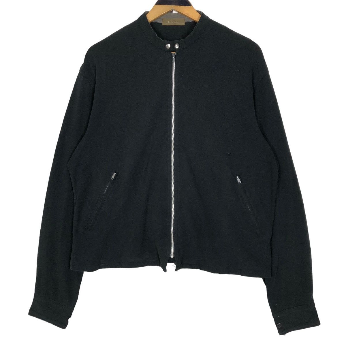 image of Vintage Y’S For Men Yohji Yamamoto 2003 A/w Zip Up Shirt in Black (Size Large)