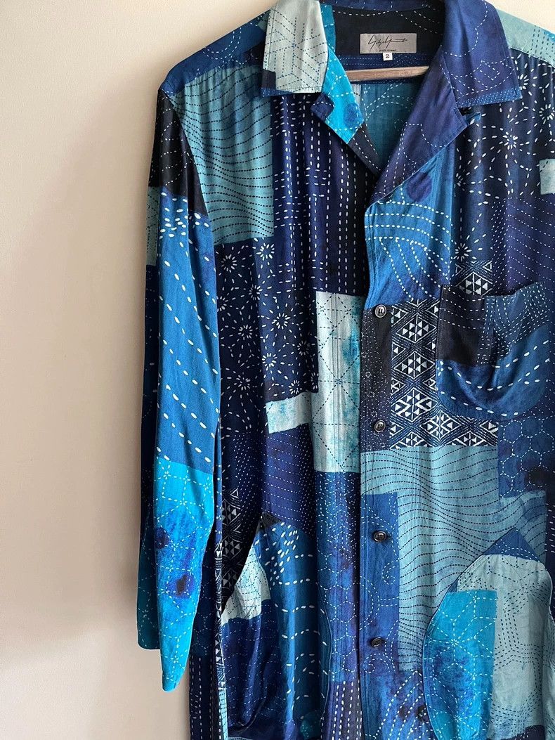 Yohji Yamamoto Yohji Yamamoto 2015 SS Blue Dye Long Shirt 2505-Nextarrow Size US M / EU 48-50 / 2 - 5 Thumbnail