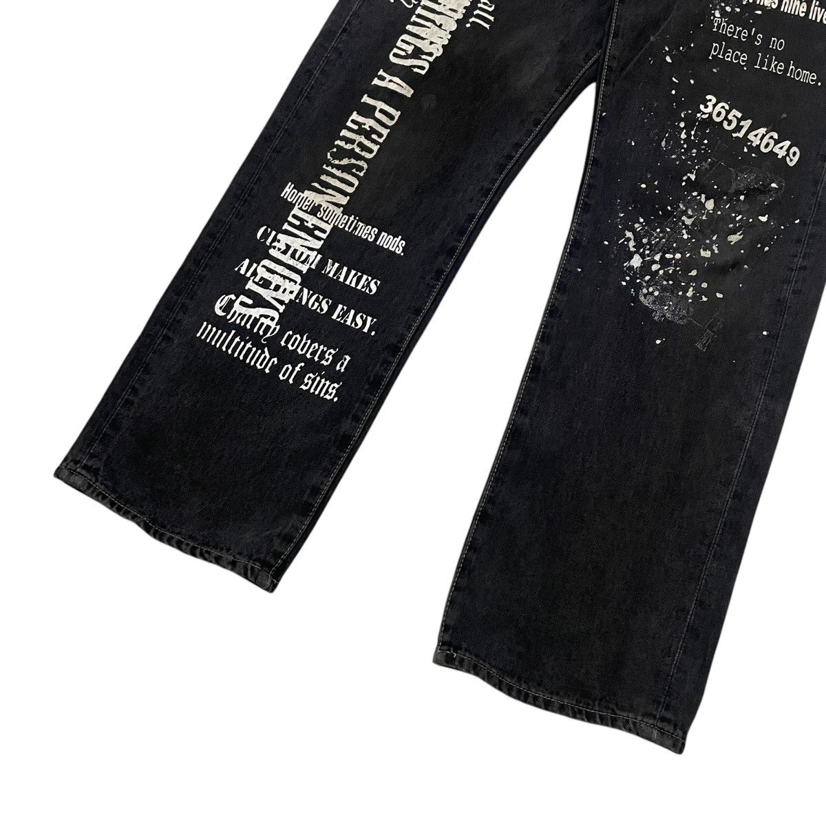 Hysteric Glamour ORIGINAL YaK BAGGY BLACK POEM 36514649(36×42) Size US 36 / EU 52 - 4 Thumbnail
