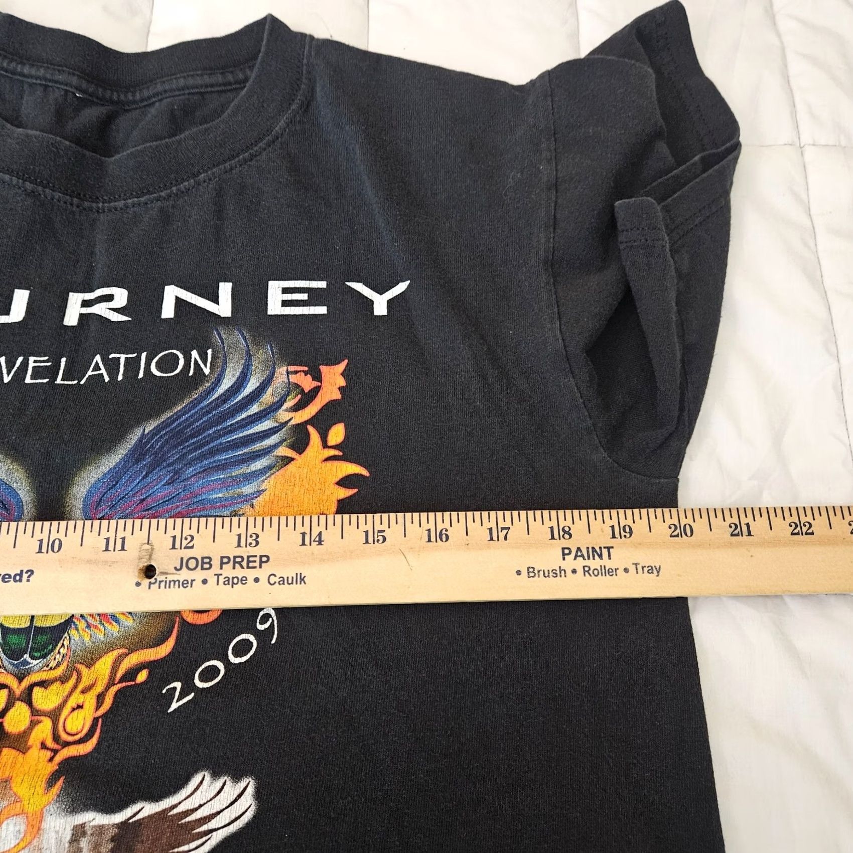 Vintage JOURNEY Revelation Tour 2009 T-Shirt Black Size M Men Short Sleeve Crew Neck Logo Band Shirt XS? Size US M / EU 48-50 / 2 - 3 Thumbnail